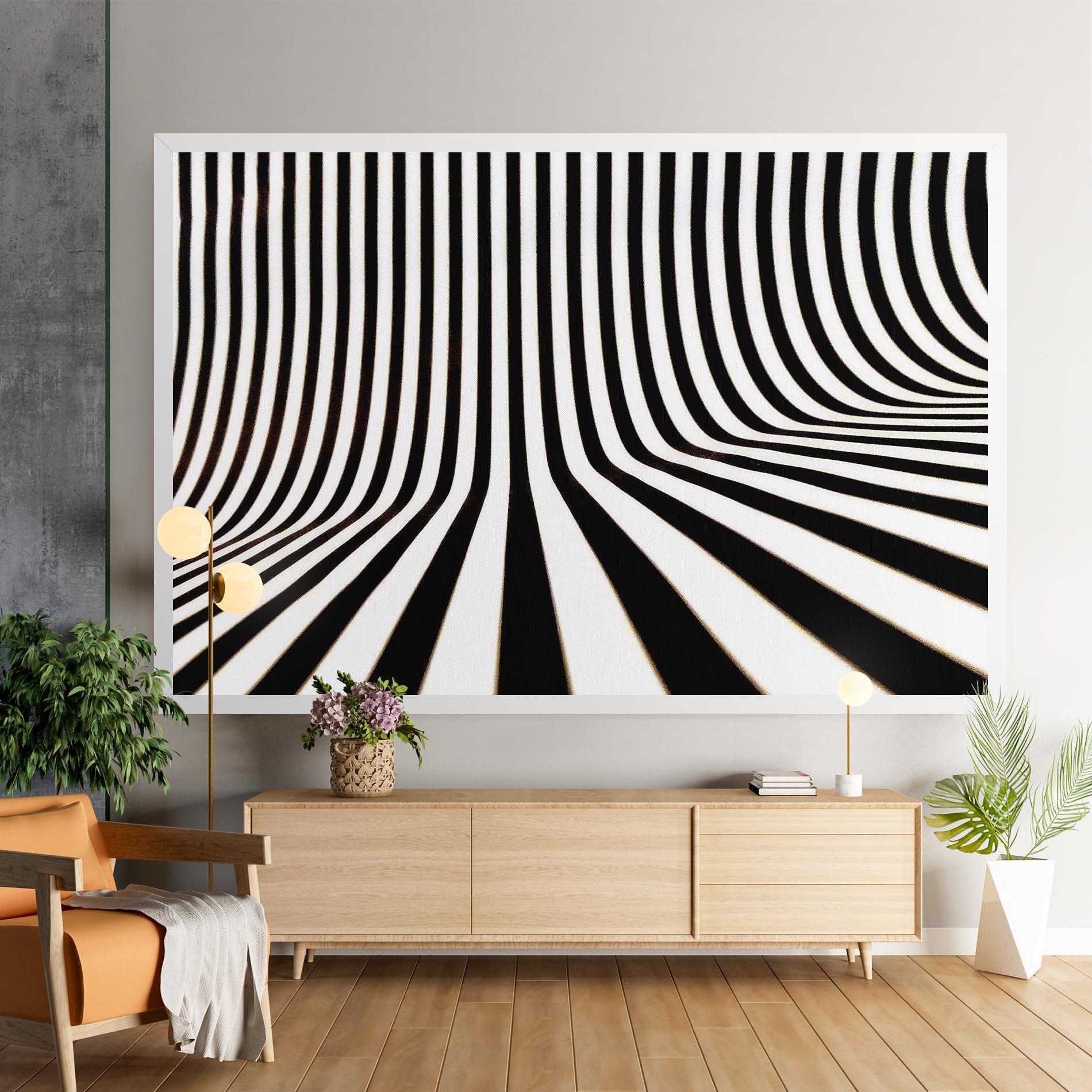 Leinwandbild Black And White Illusion mockup 9