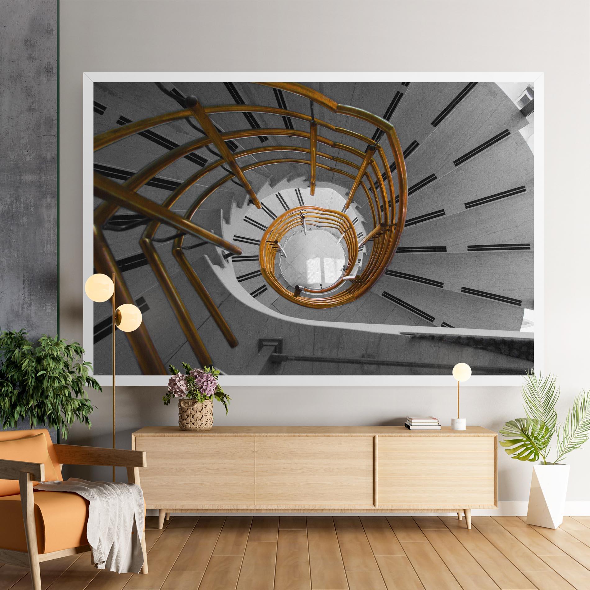 Leinwandbild Gold Bar Stairs mockup 9