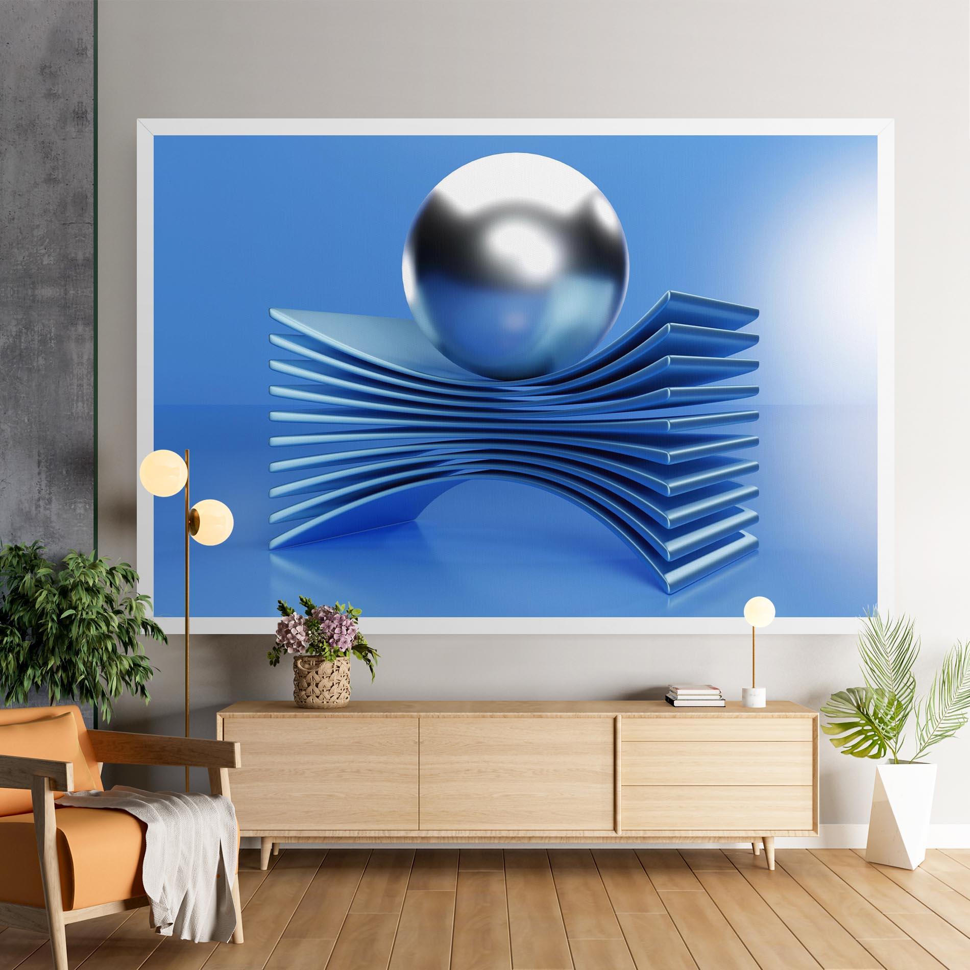 Leinwandbild Silver Ball mockup 9