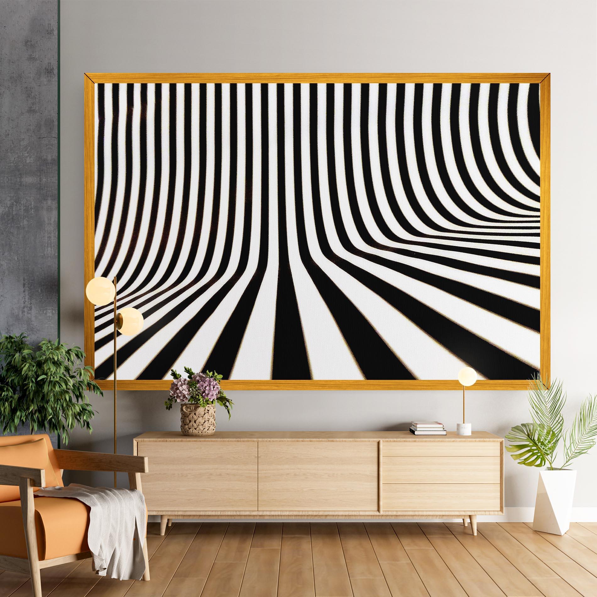 Leinwandbild Black And White Illusion mockup 9