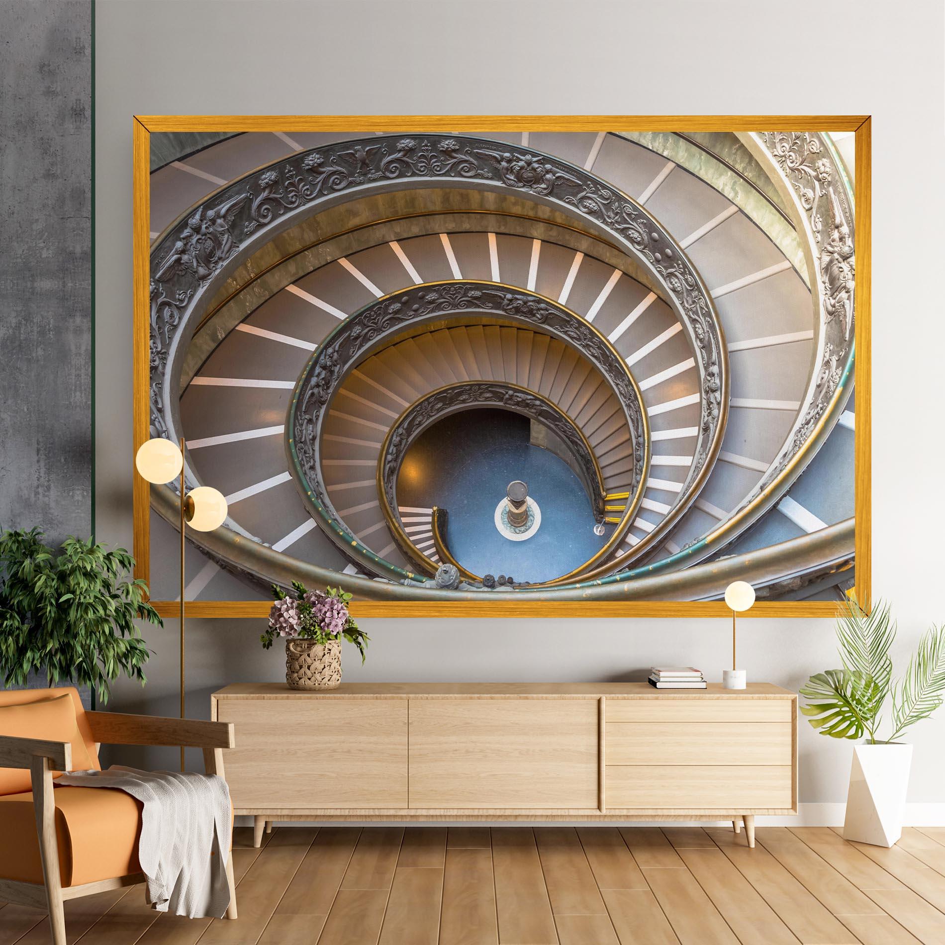 Leinwandbild Colored Stairs mockup 9