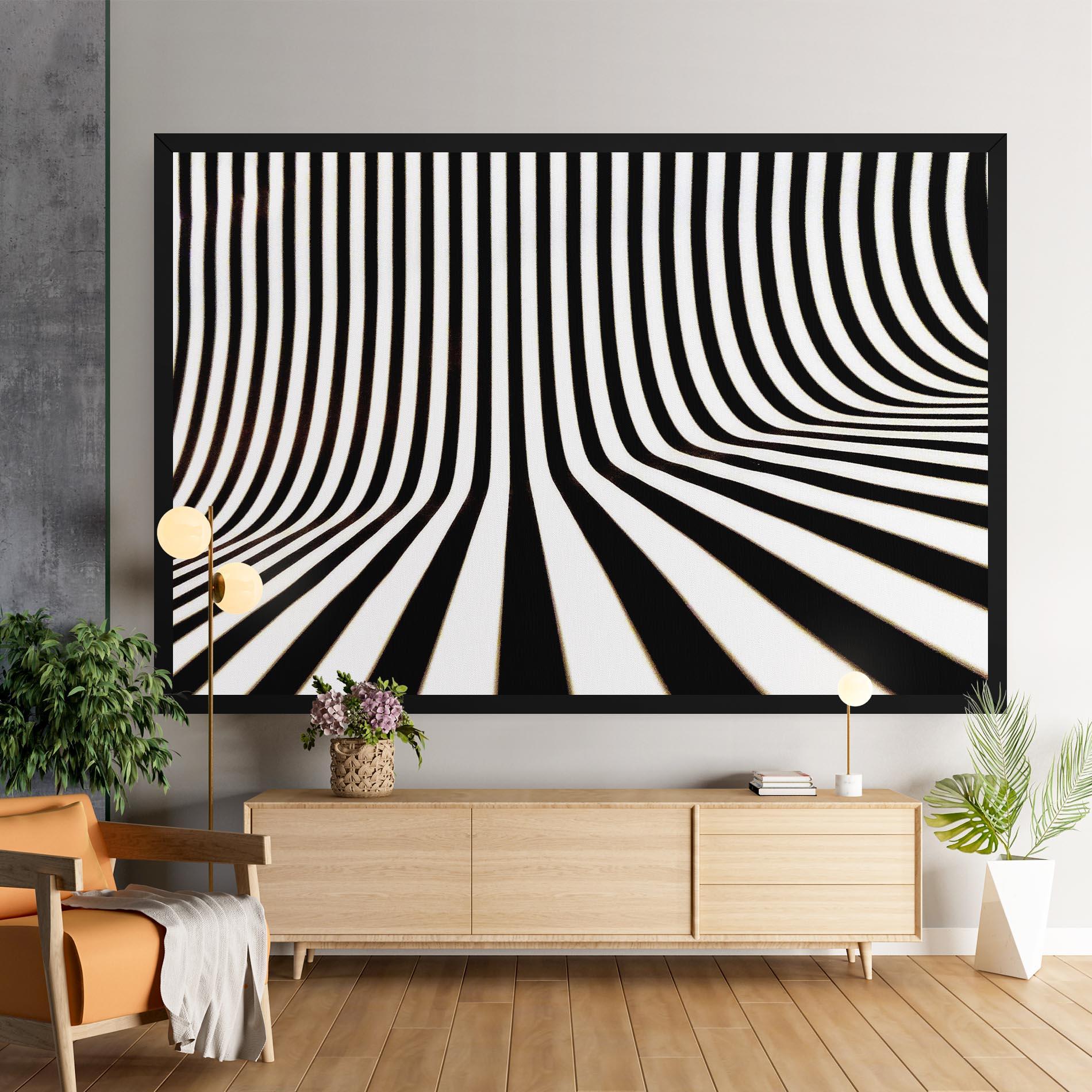 Leinwandbild Black And White Illusion mockup 9