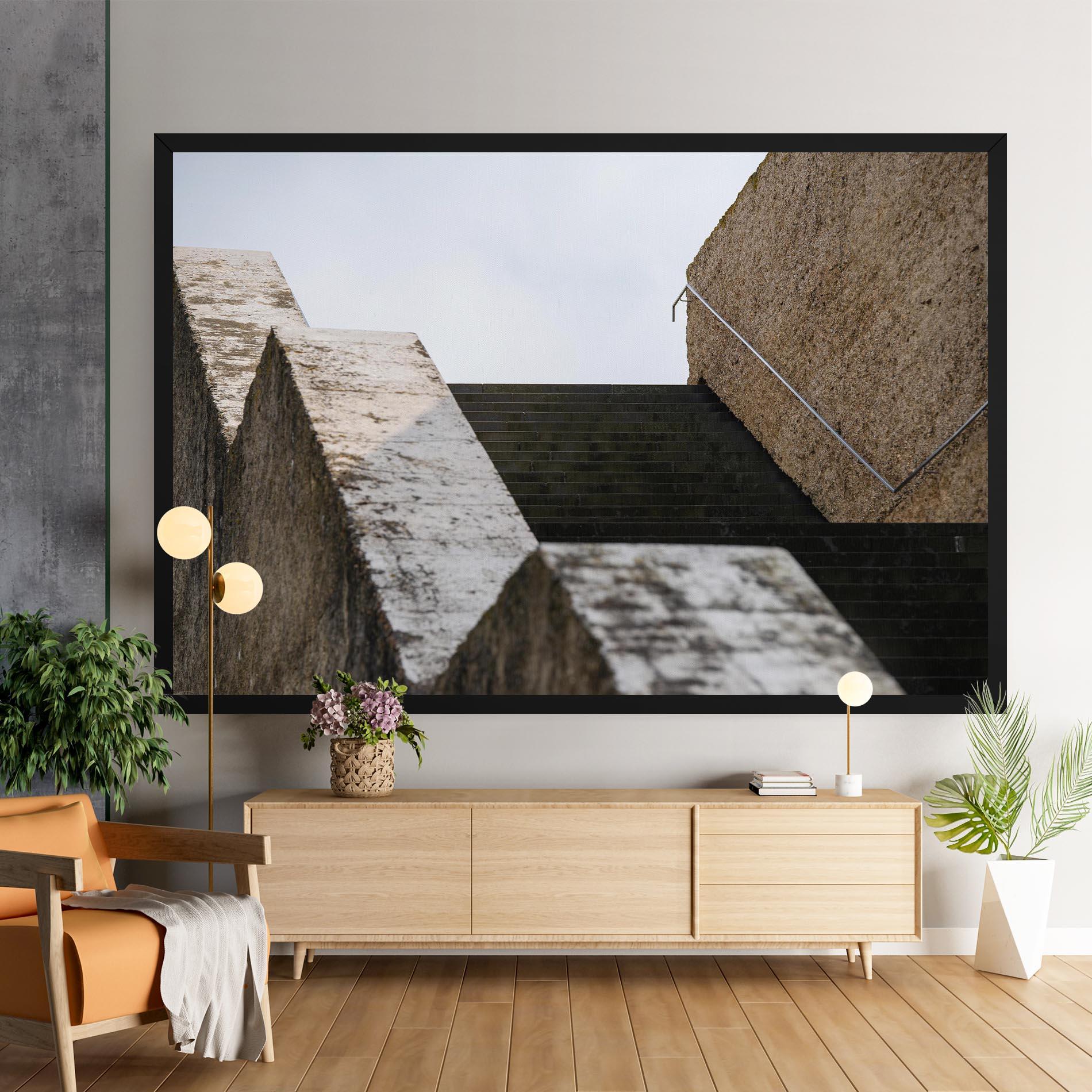 Leinwandbild Black Stairs mockup 9