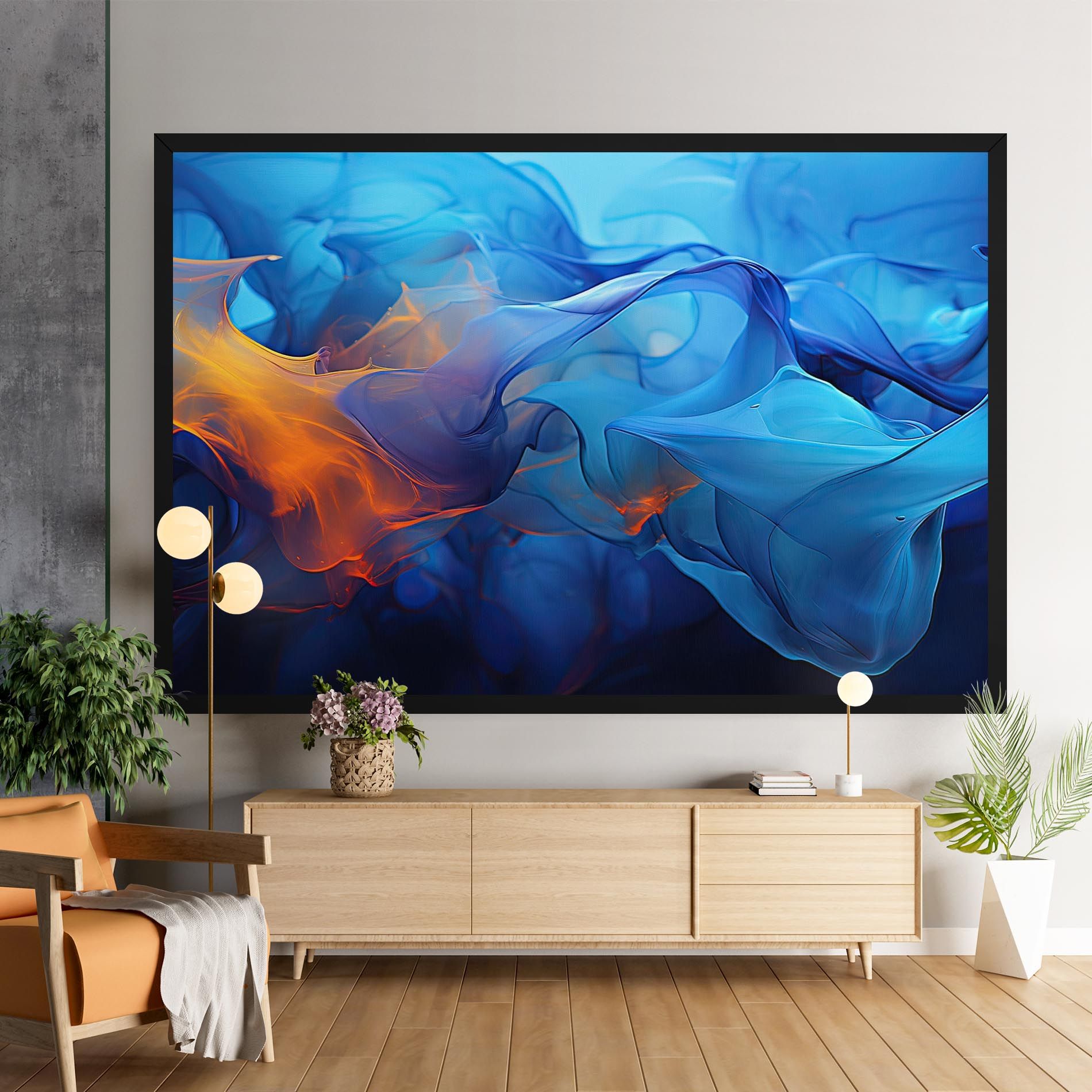 Blue Orange Floating mockup 9