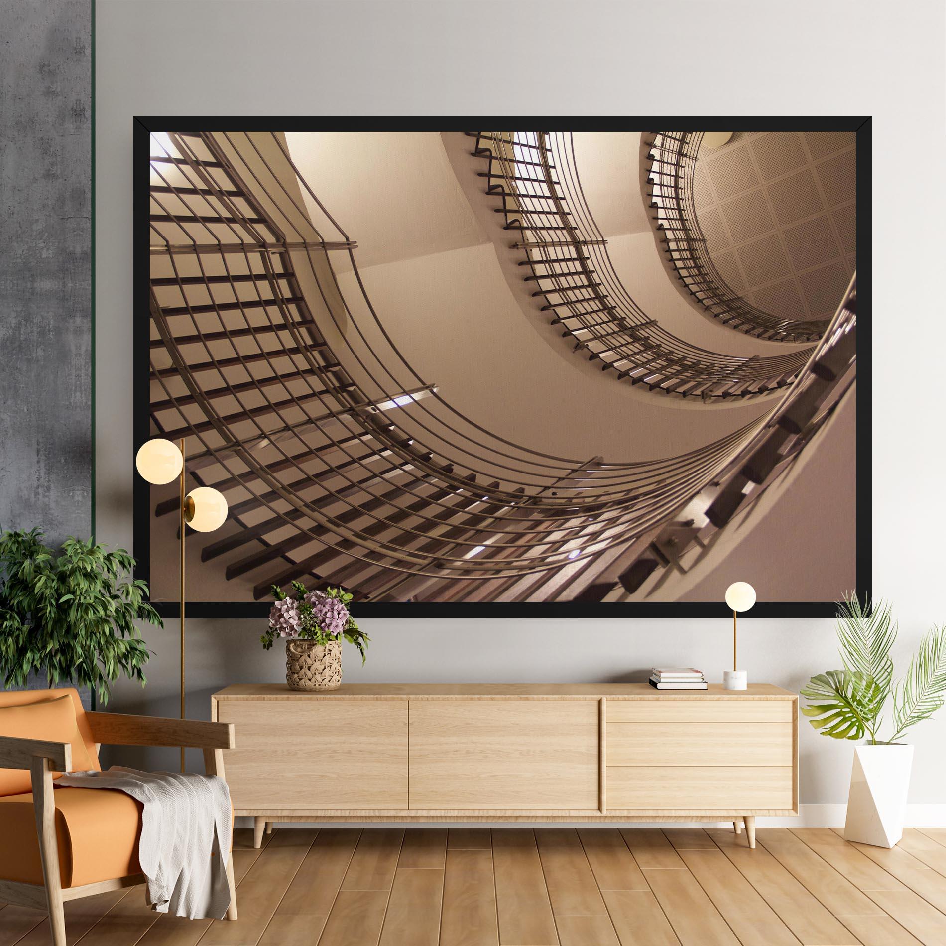 Leinwandbild Cream Stairs mockup 9