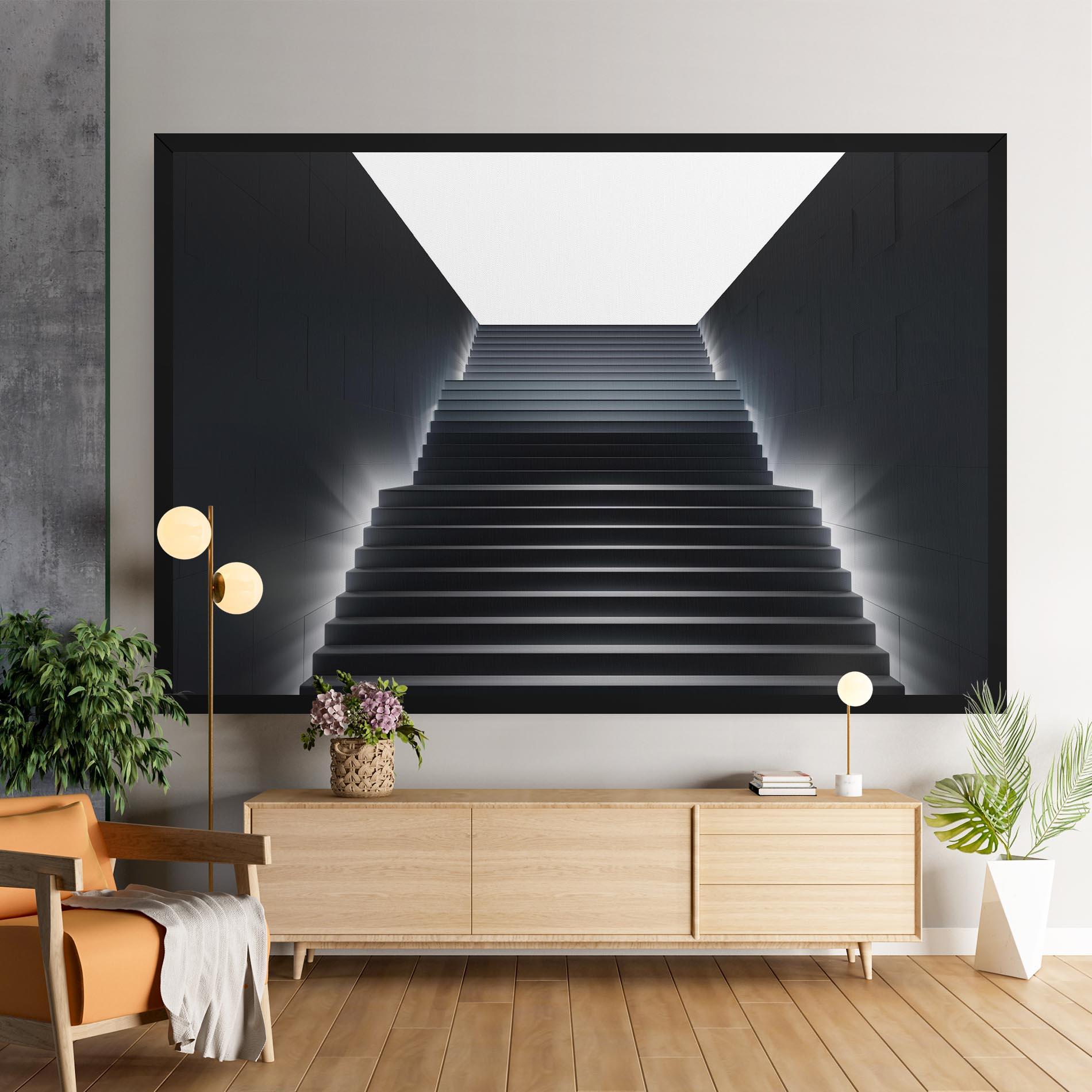 Leinwandbild Dark Stairs mockup 9
