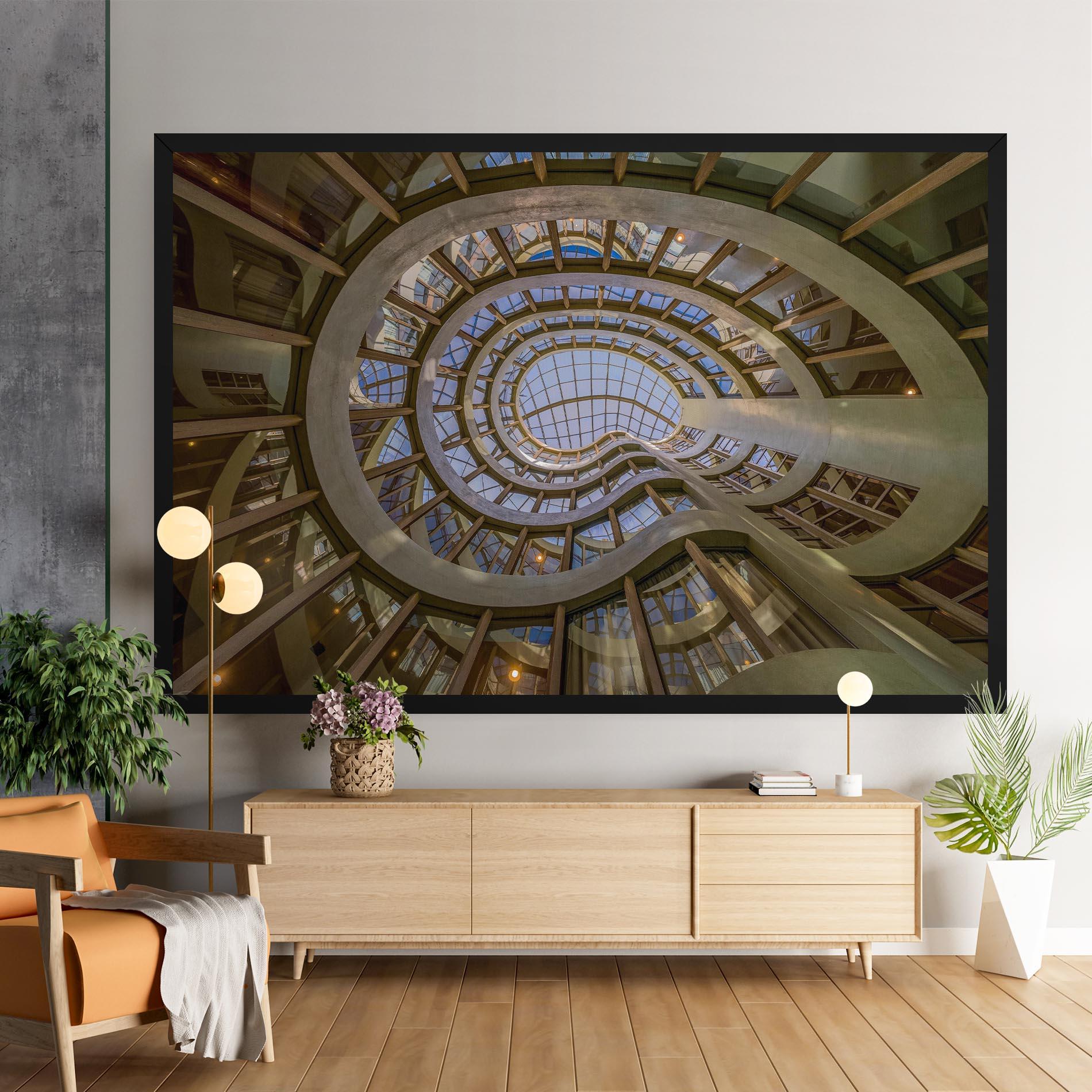 Leinwandbild Glass Building mockup 9