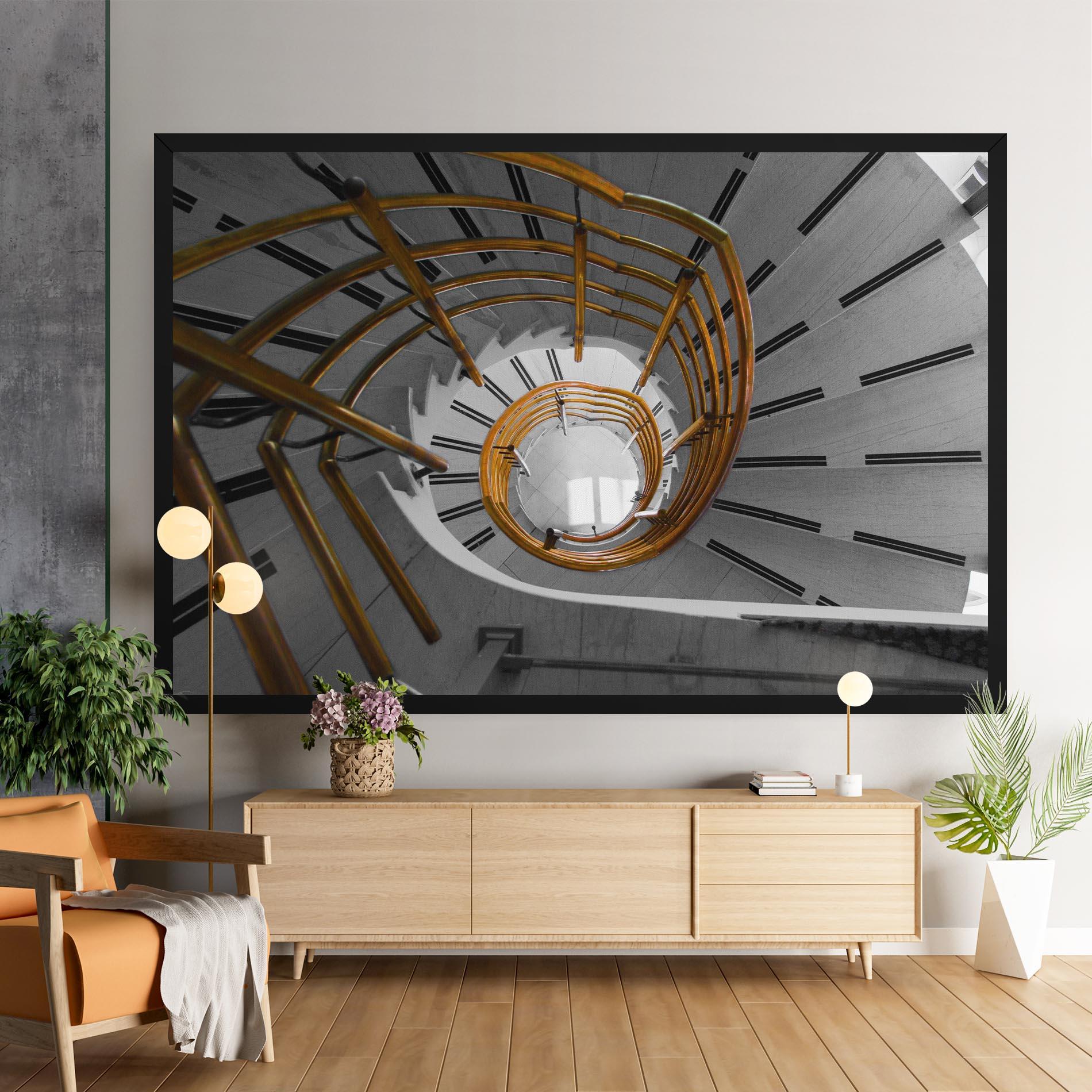 Leinwandbild Gold Bar Stairs mockup 9