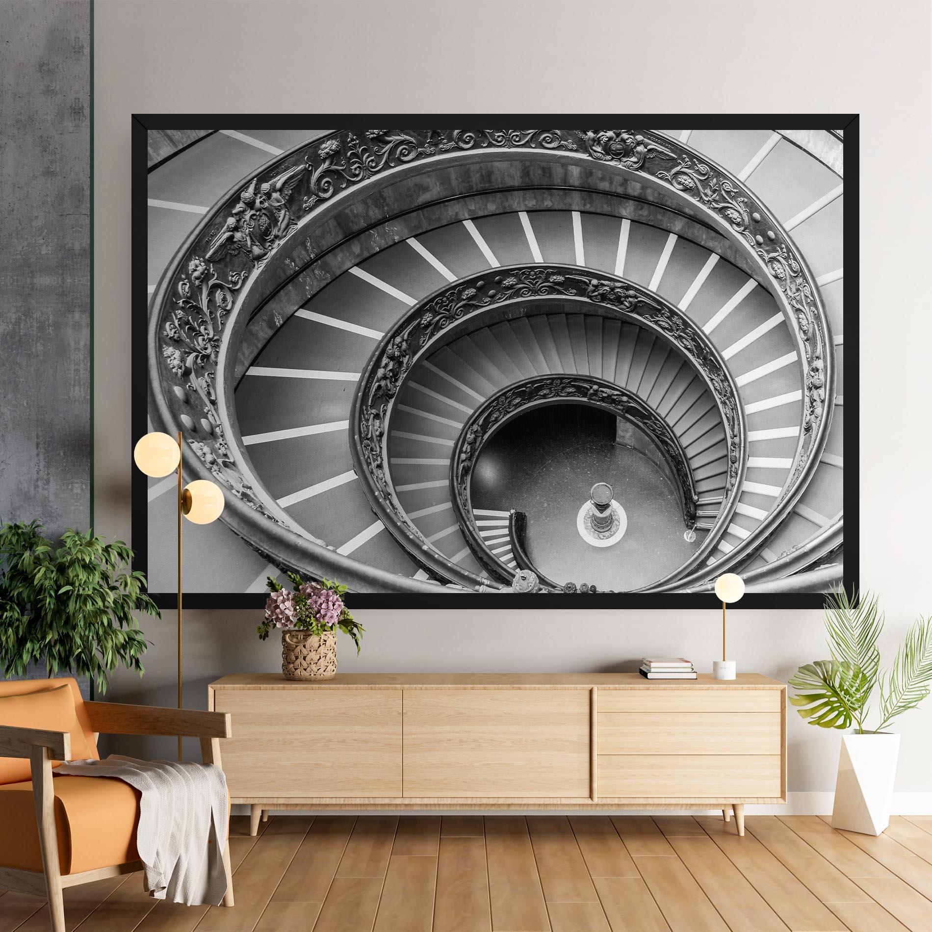 Leinwandbild Grey Spiral mockup 9