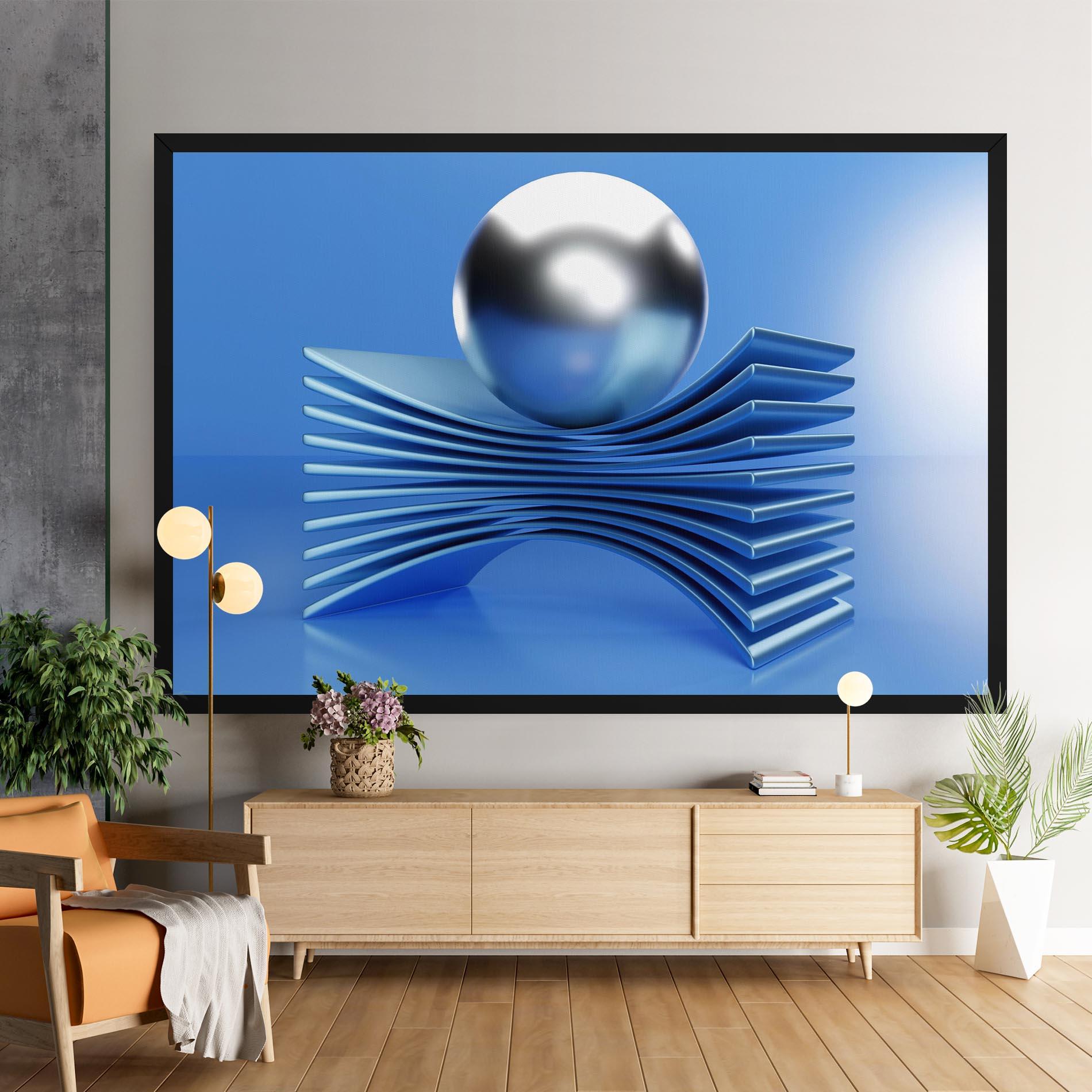Leinwandbild Silver Ball mockup 9