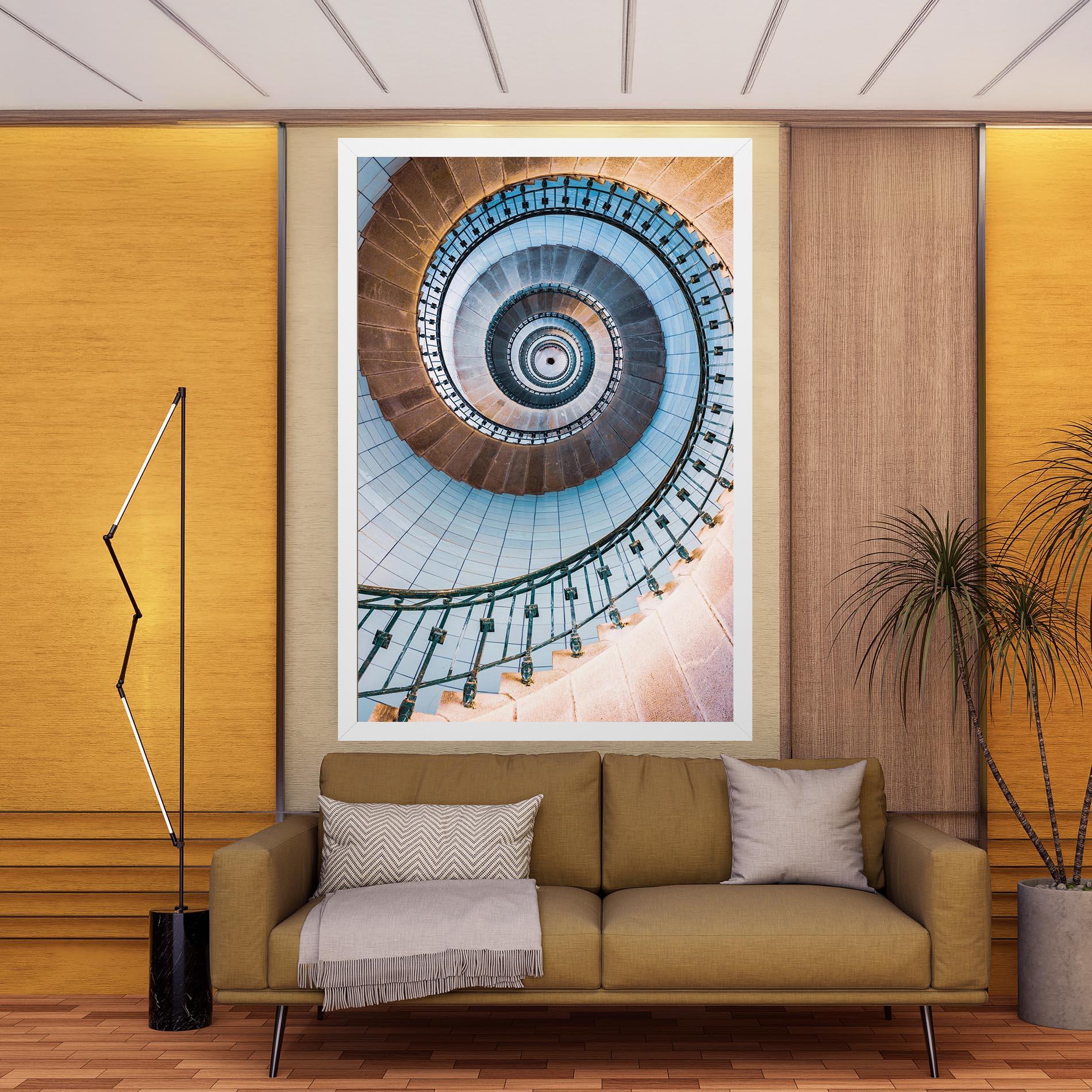 Leinwandbild Blue Opaline Stairs mockup 9