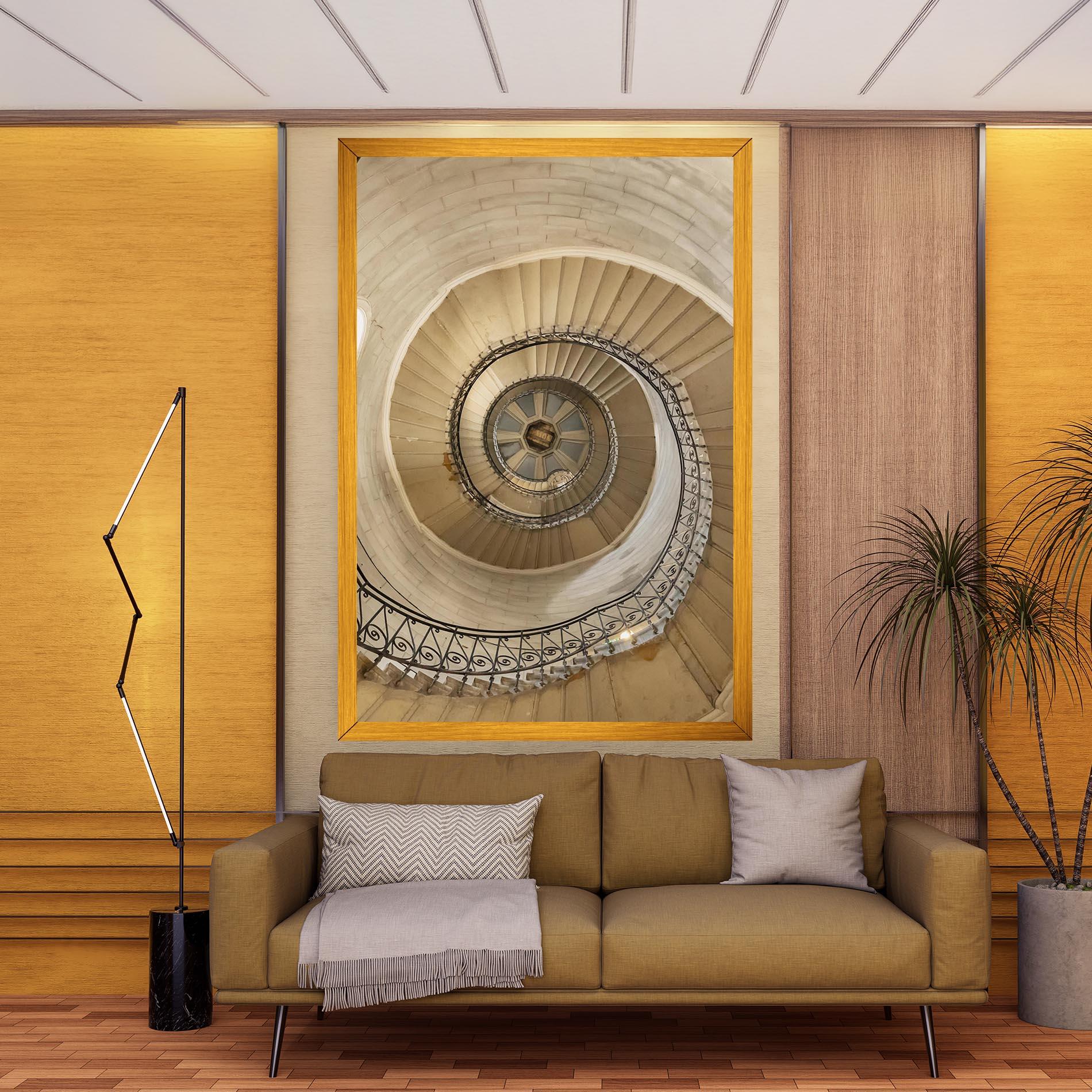 Leinwandbild Cream Down Stairs mockup 9