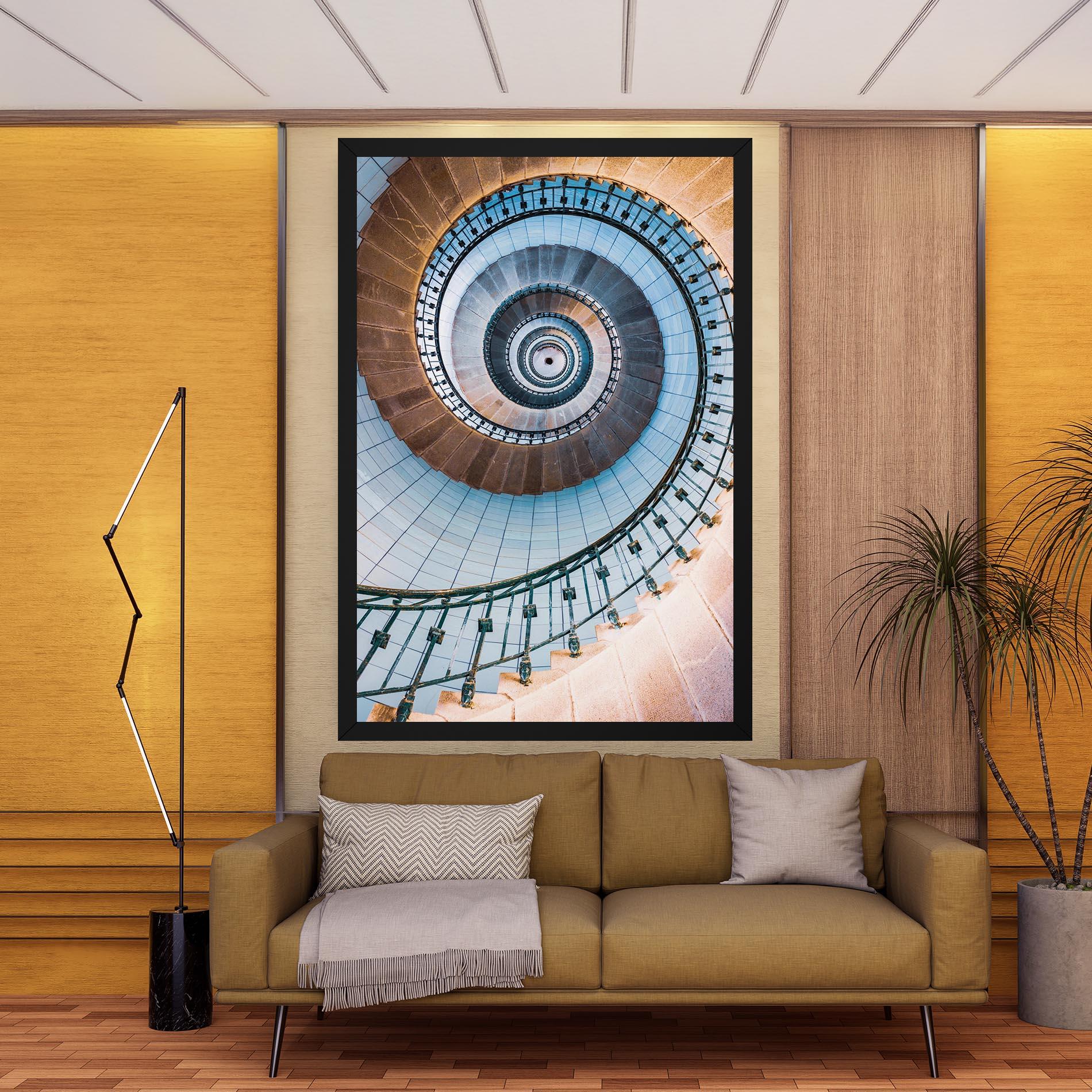 Leinwandbild Blue Opaline Stairs mockup 9