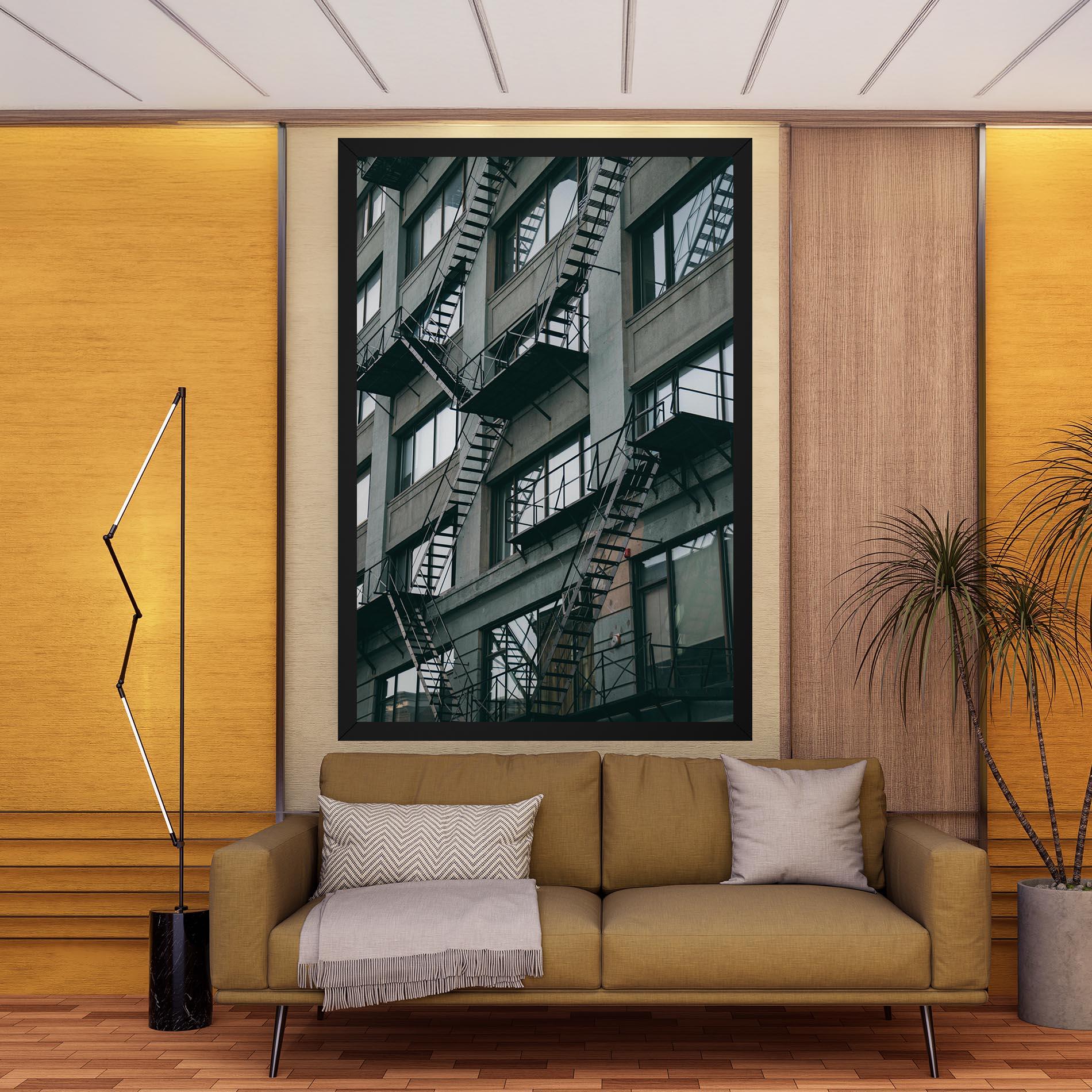 Leinwandbild Building Stairs mockup 9