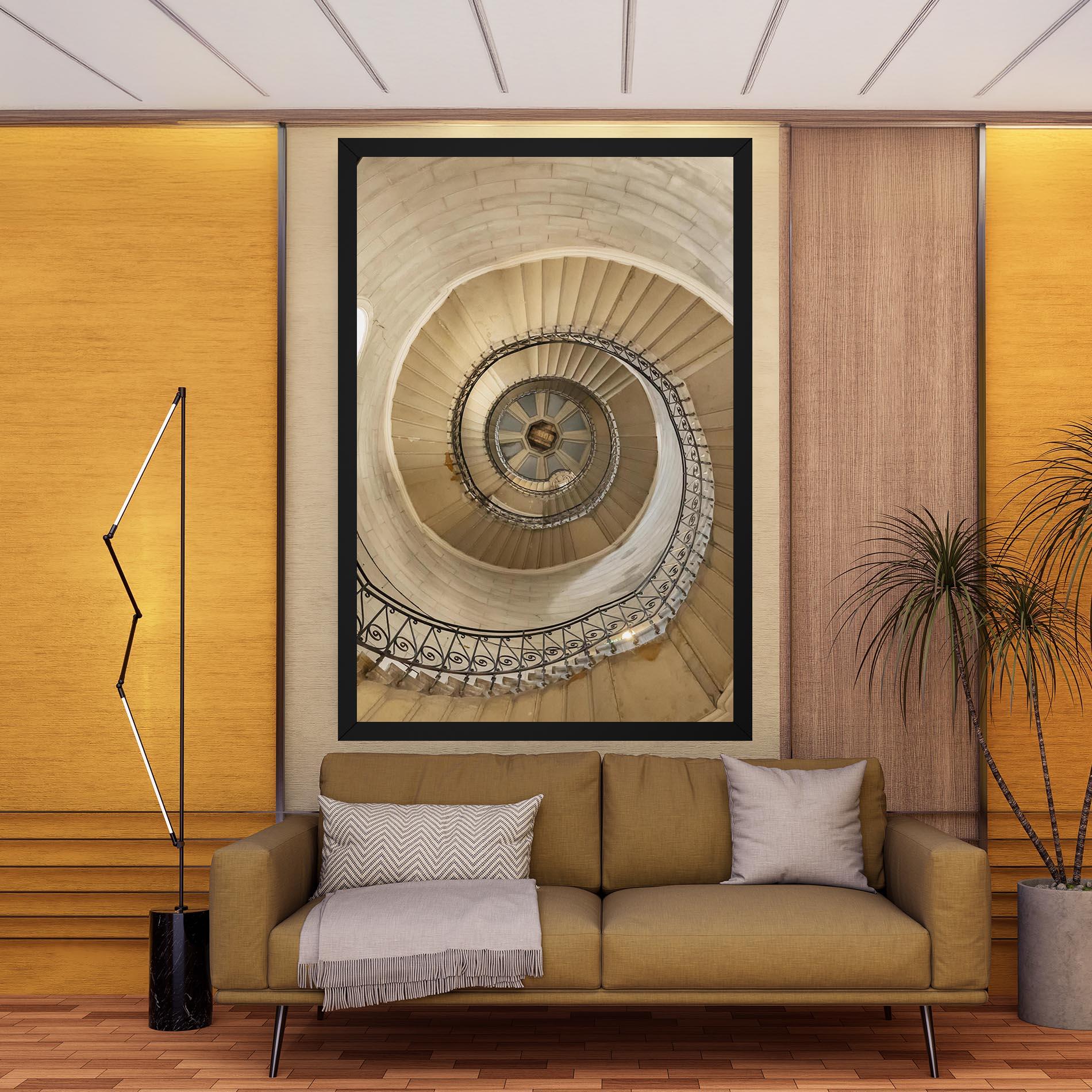 Leinwandbild Cream Down Stairs mockup 9