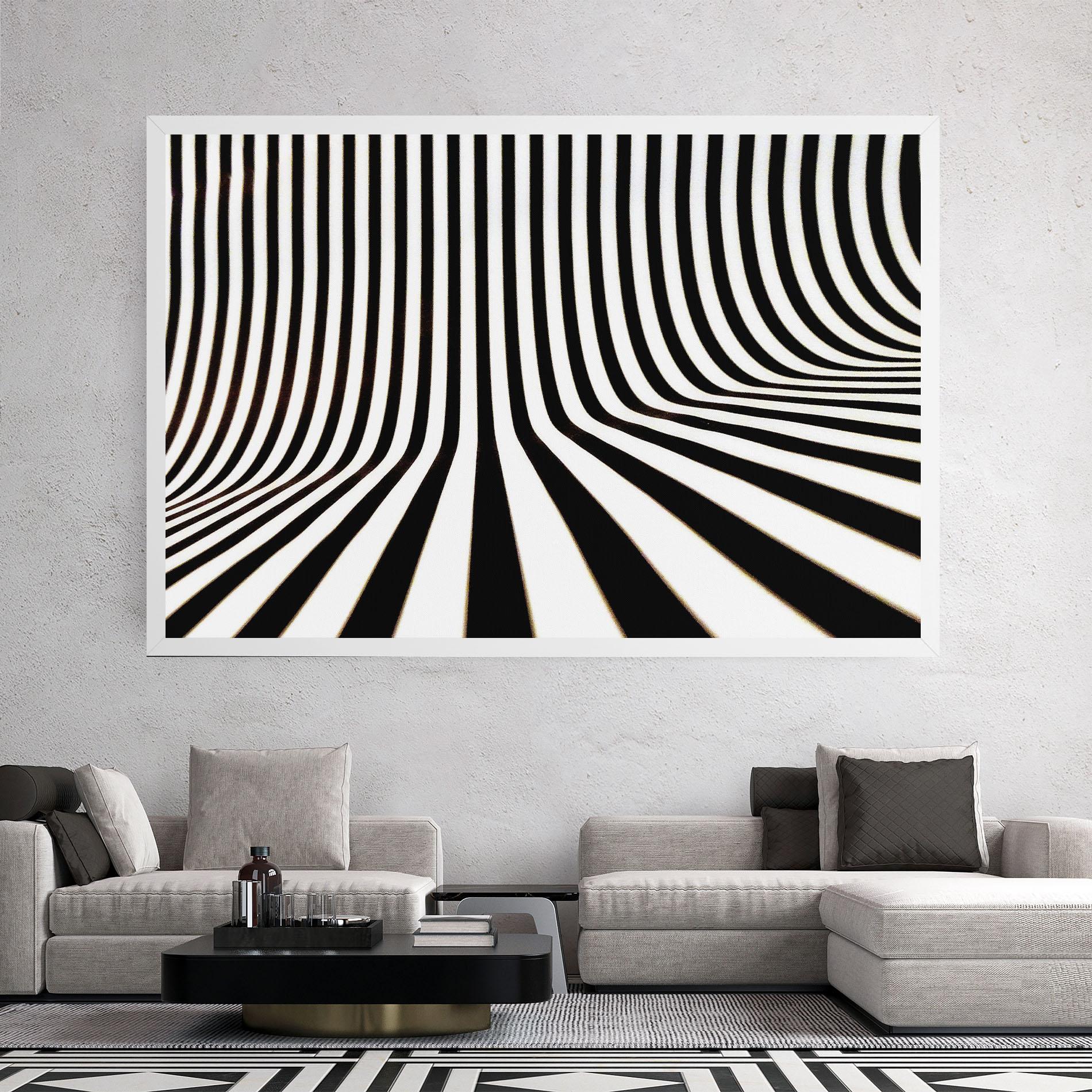 Leinwandbild Black And White Illusion mockup 2