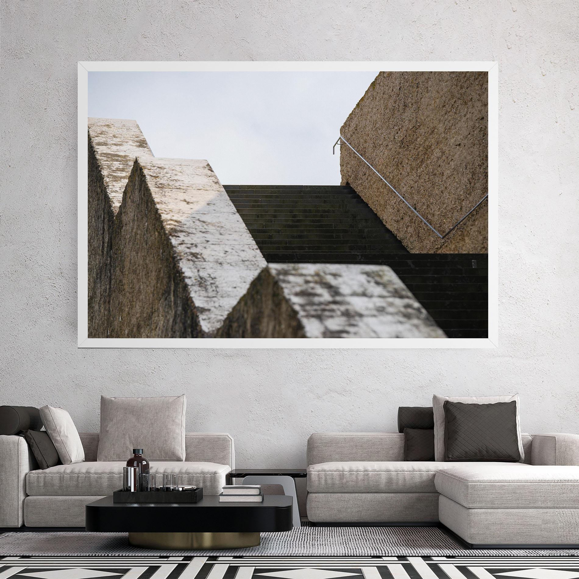 Leinwandbild Black Stairs mockup 2