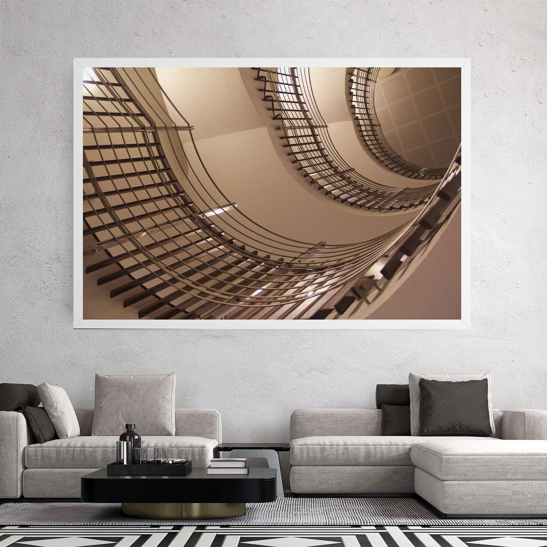 Leinwandbild Cream Stairs mockup 2