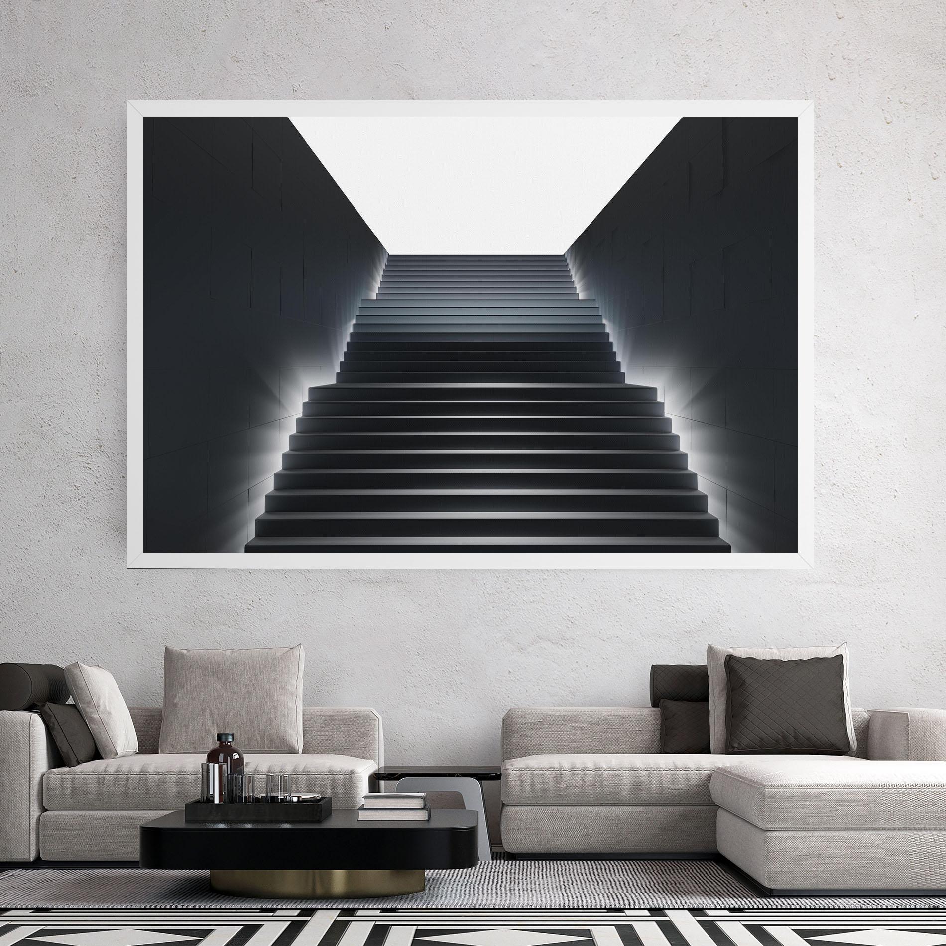 Leinwandbild Dark Stairs mockup 2