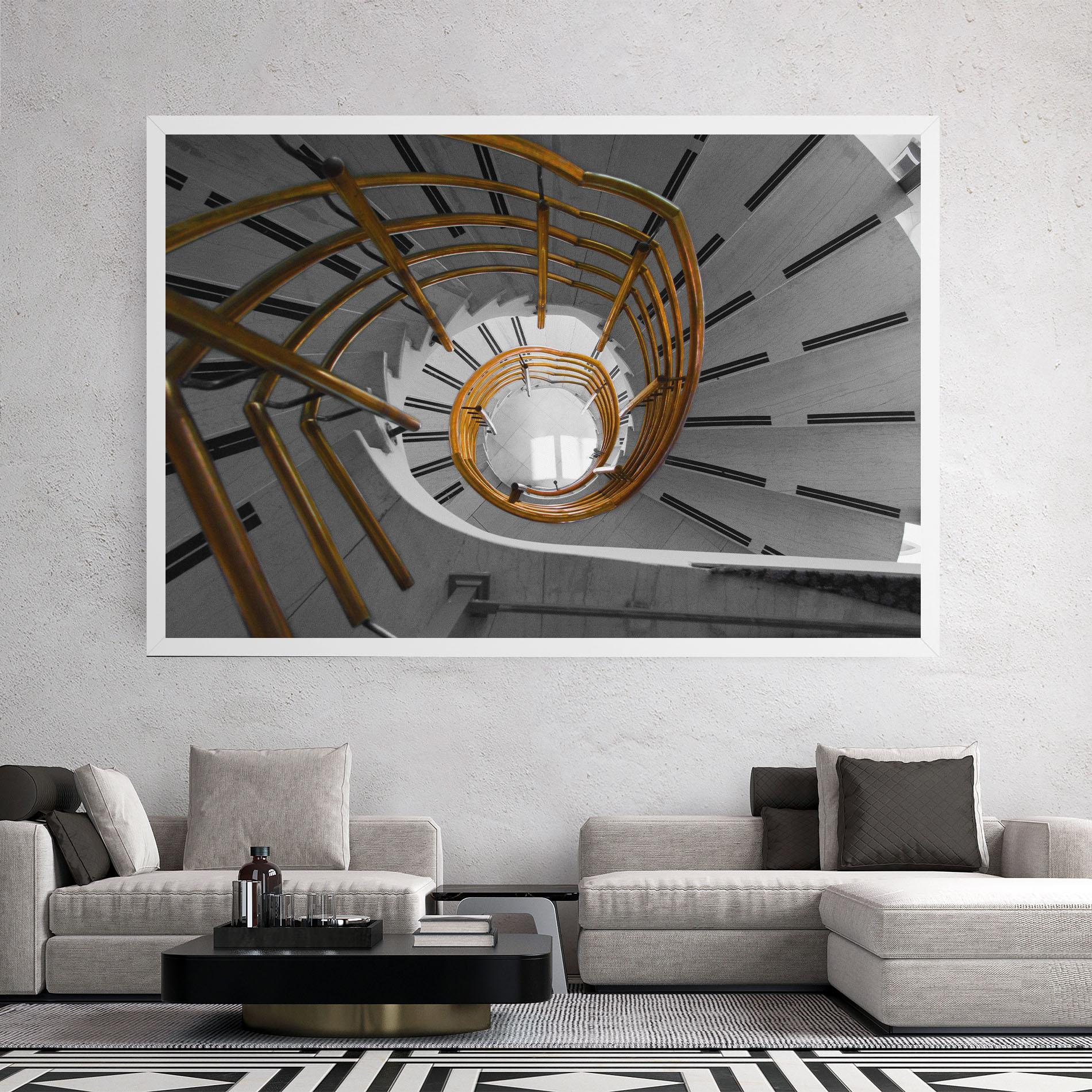 Leinwandbild Gold Bar Stairs mockup 2