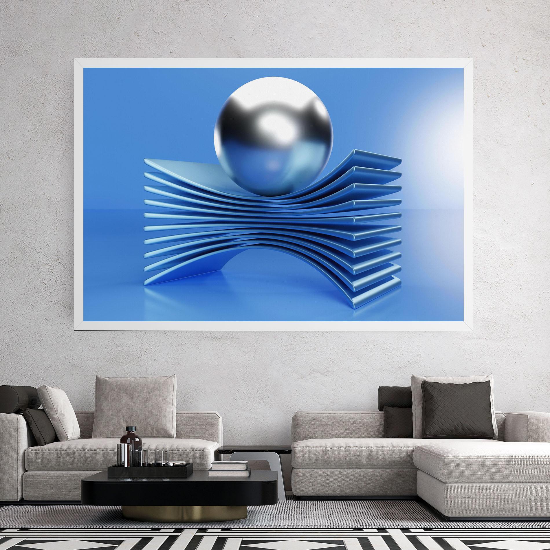 Leinwandbild Silver Ball mockup 2