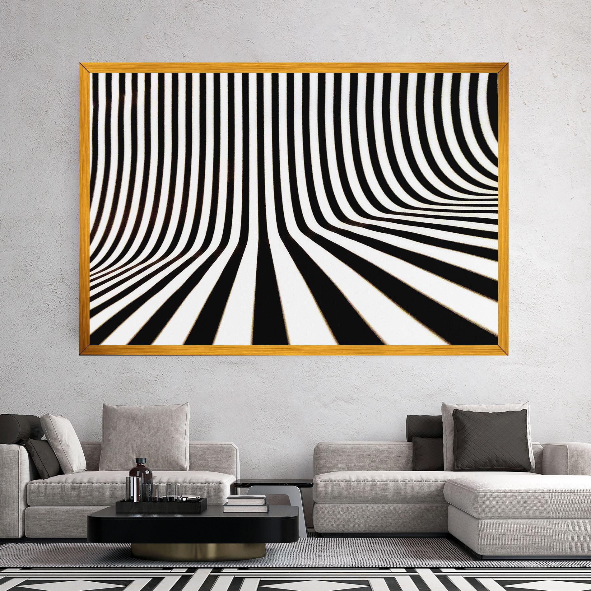 Leinwandbild Black And White Illusion mockup 2