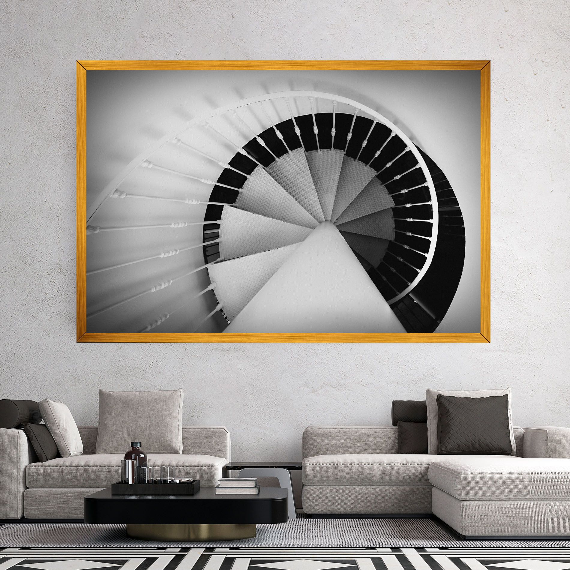 Black Circle Stairs mockup 2
