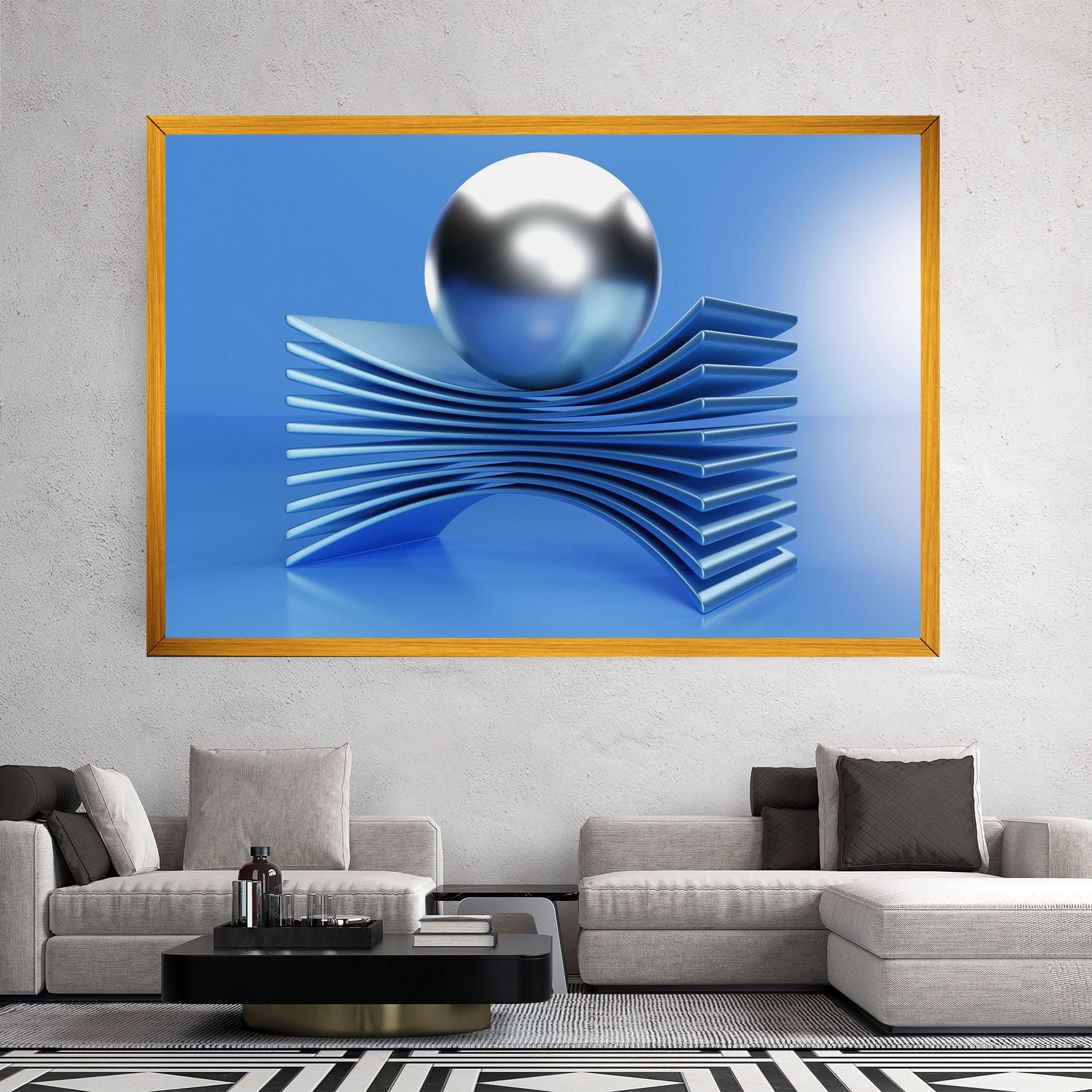 Leinwandbild Silver Ball mockup 2