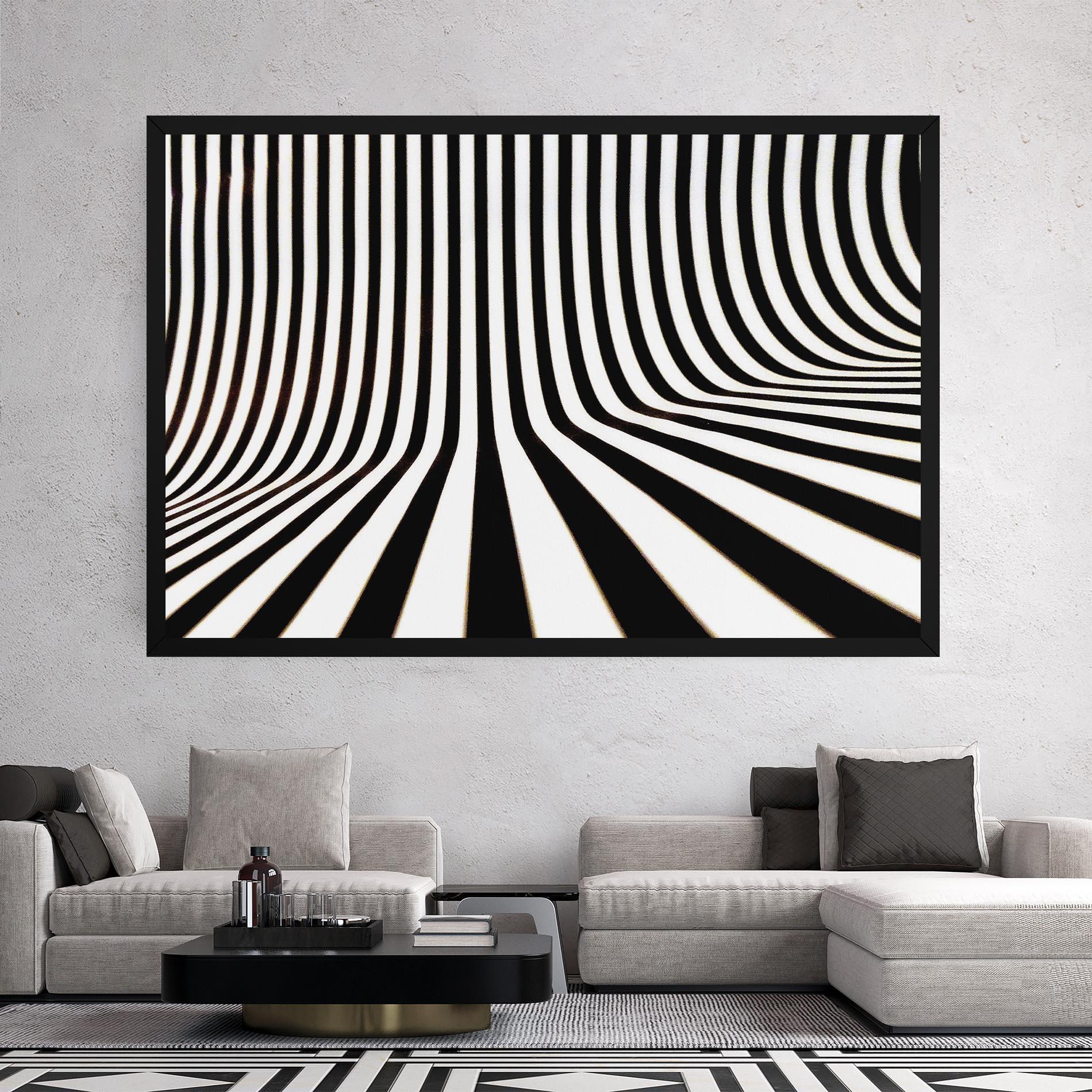 Leinwandbild Black And White Illusion mockup 2