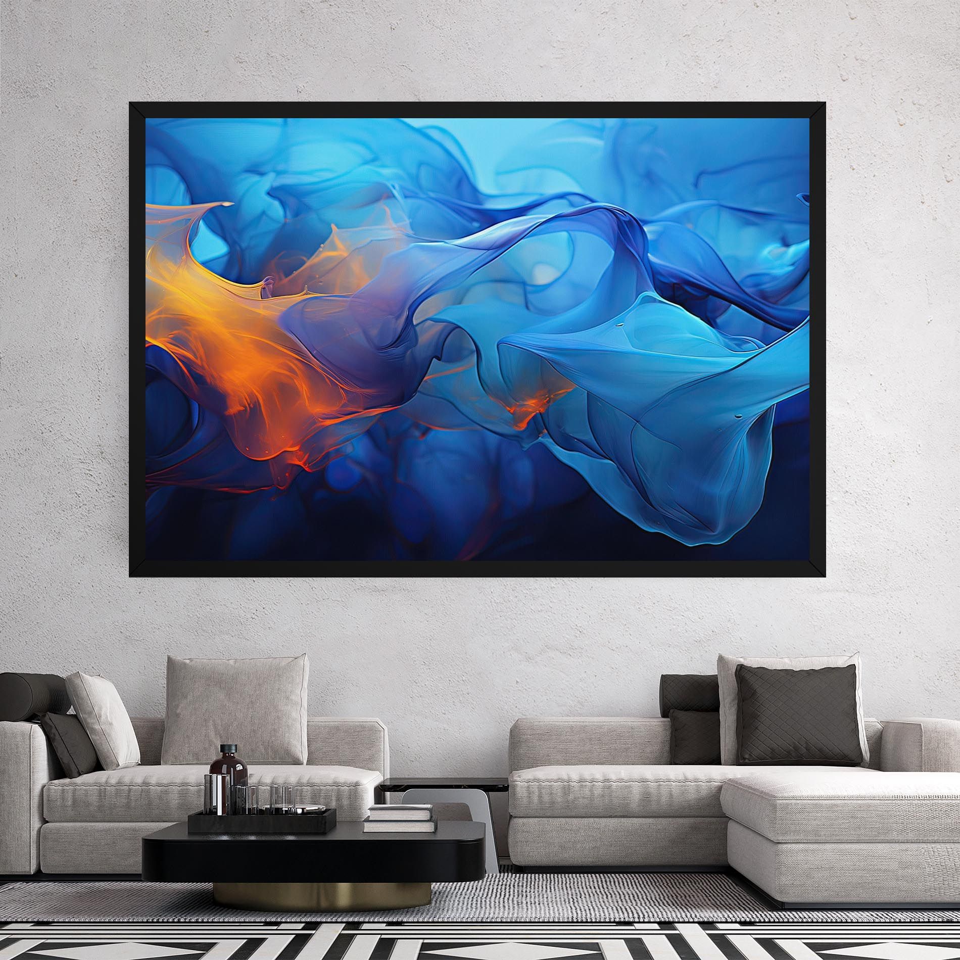 Blue Orange Floating mockup 2