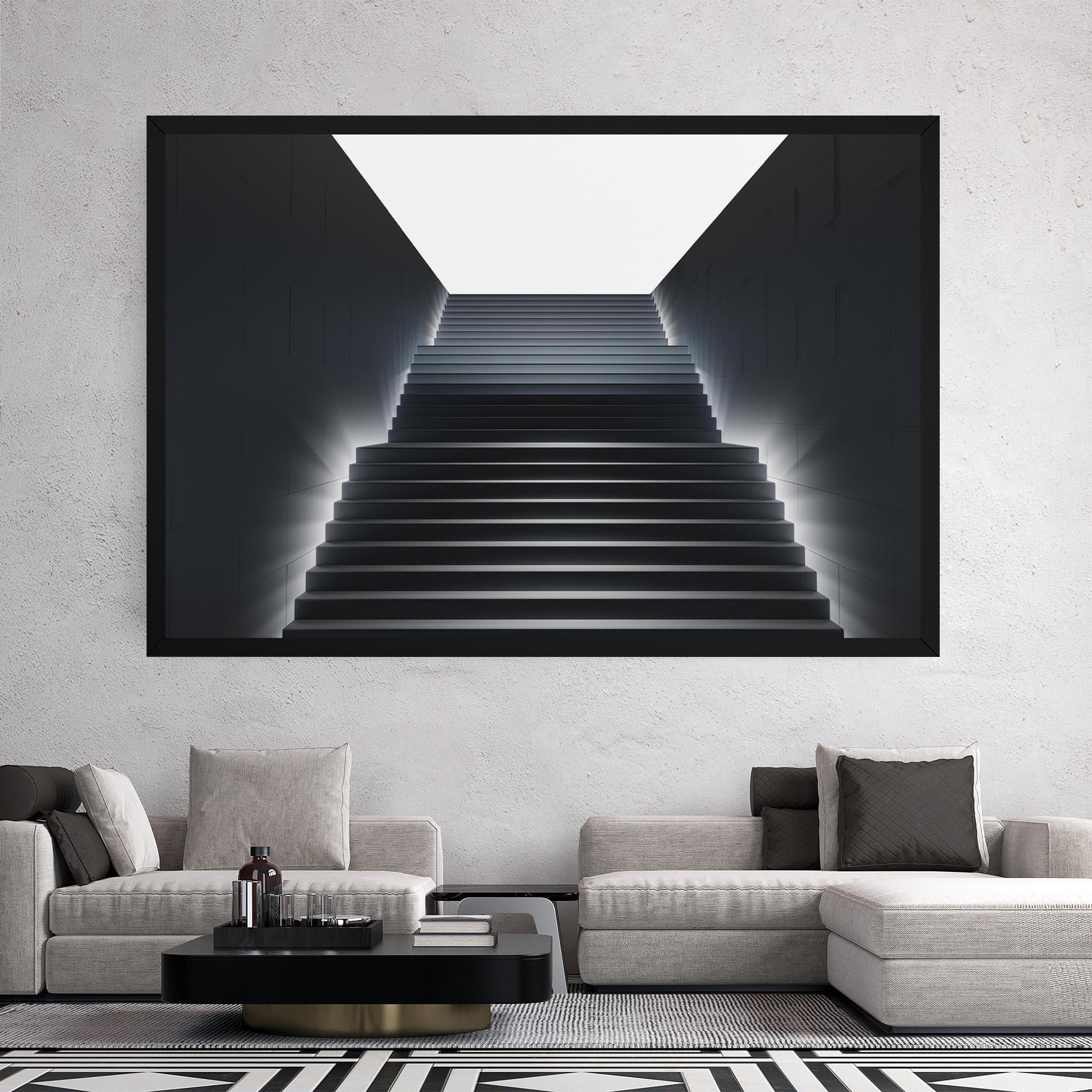 Leinwandbild Dark Stairs mockup 2