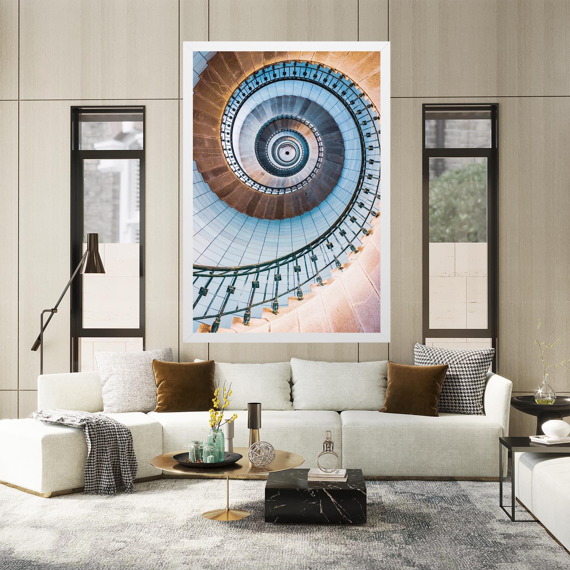 Leinwandbild Blue Opaline Stairs mockup 2