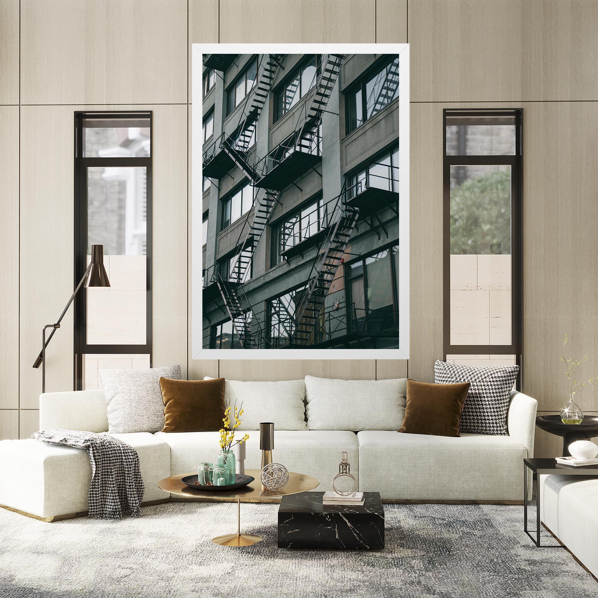Leinwandbild Building Stairs mockup 2
