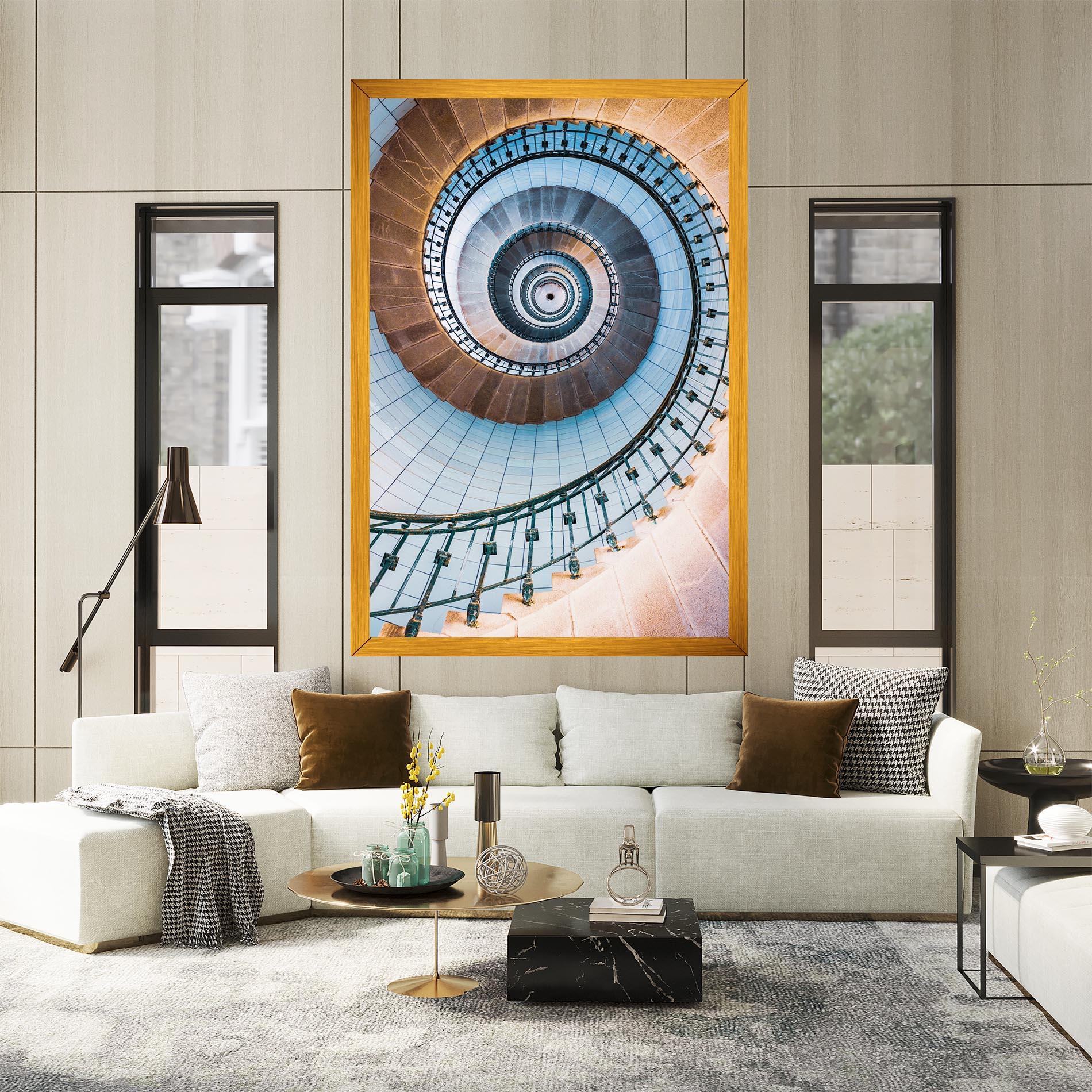 Leinwandbild Blue Opaline Stairs mockup 2