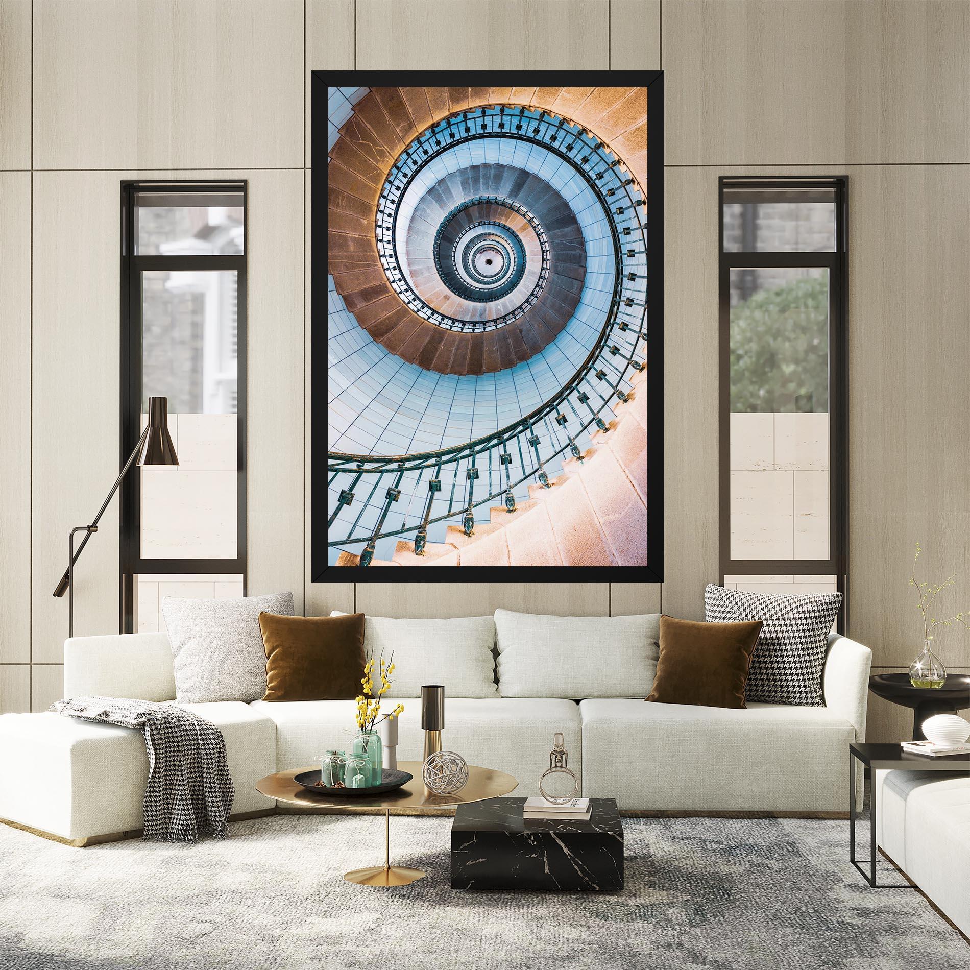 Leinwandbild Blue Opaline Stairs mockup 2