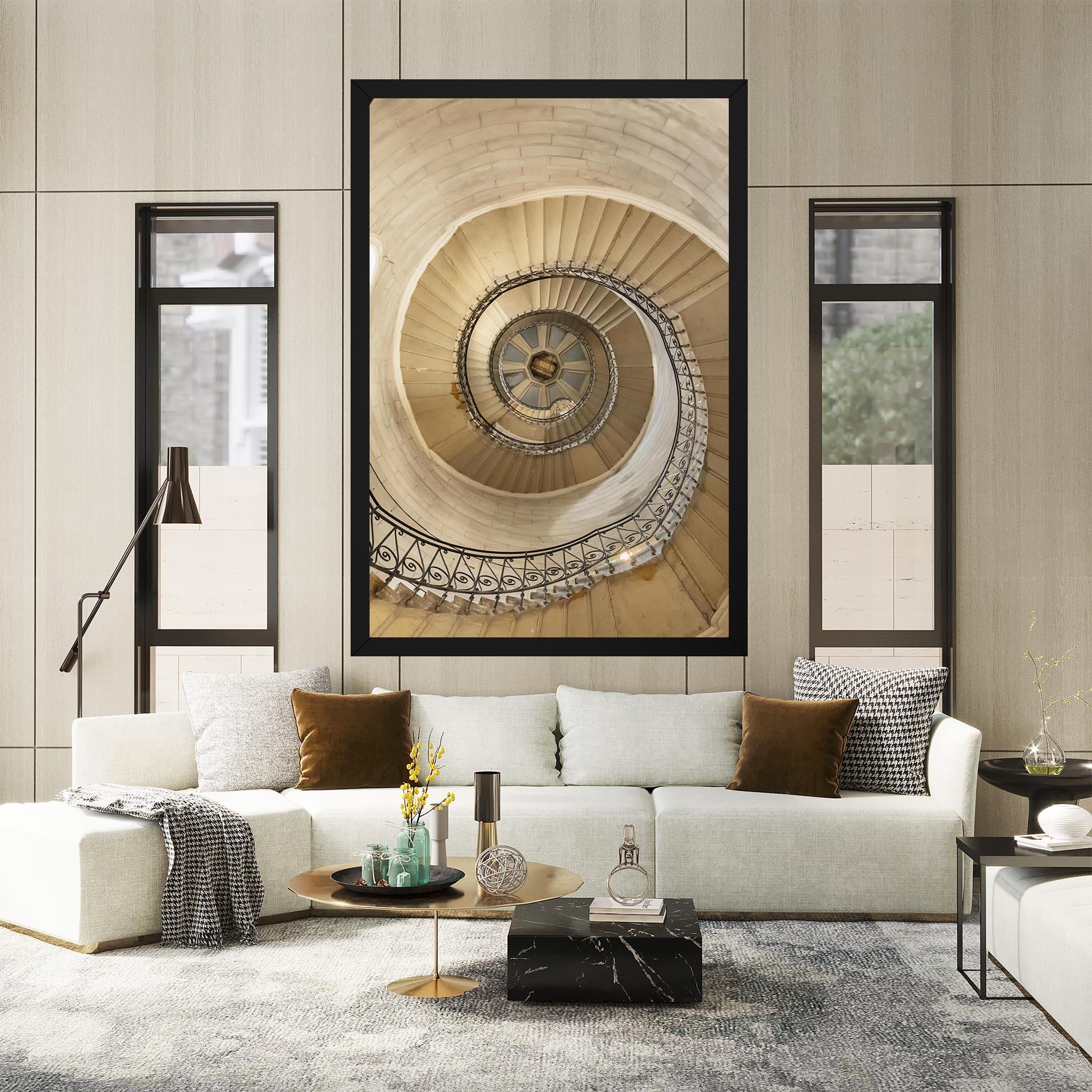 Leinwandbild Cream Down Stairs mockup 2