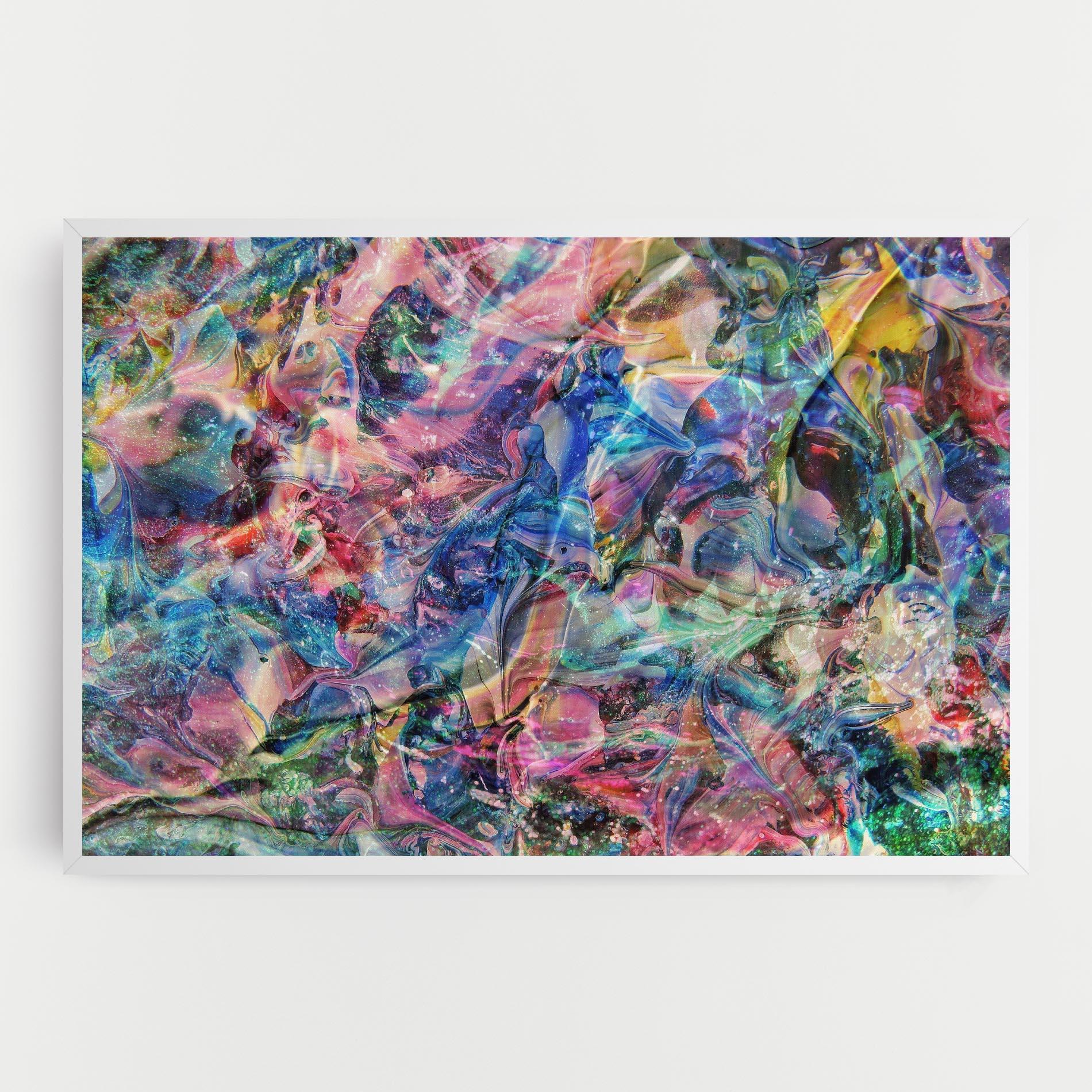 Leinwandbild Abstract Colourful Glass mockup 0