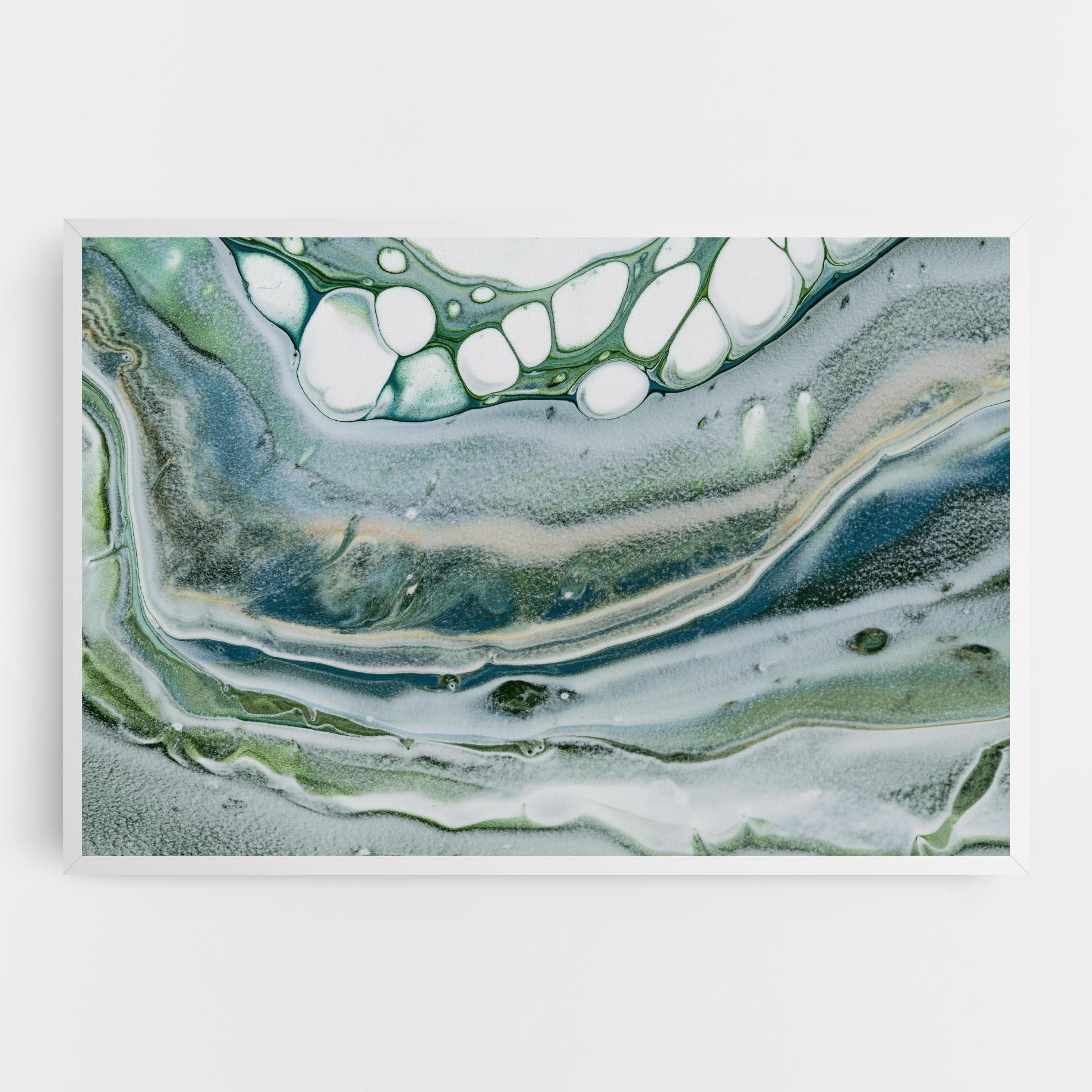 Leinwandbild Dark Green Liquid mockup 0