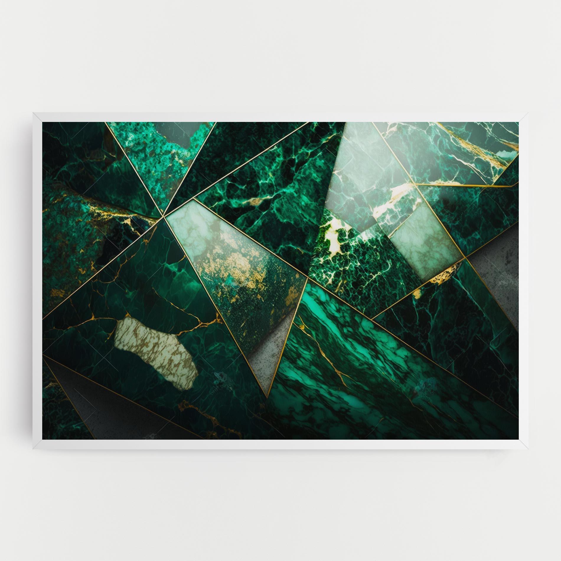 Leinwandbild Green Marble mockup 0