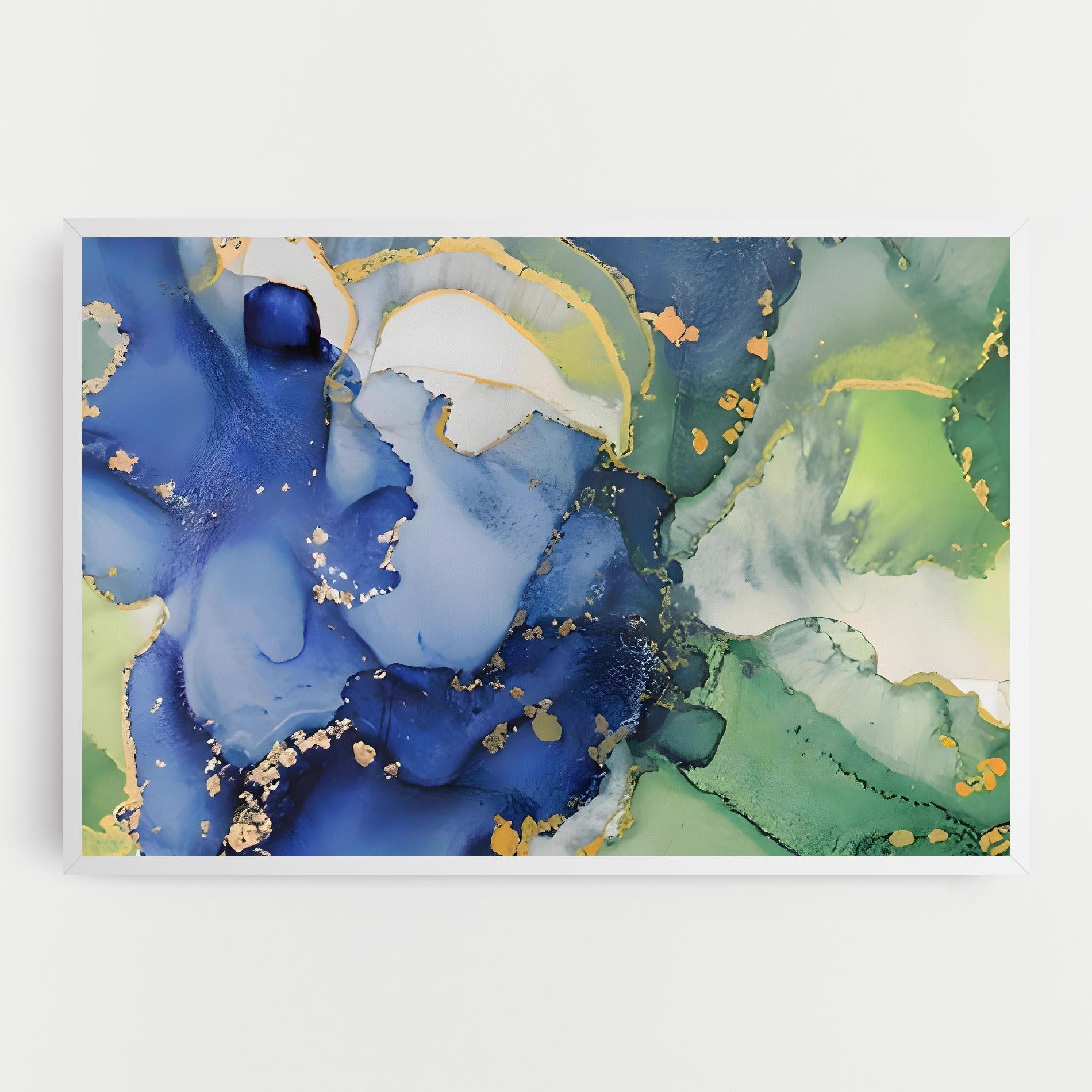Leinwandbild Green Paint Marble mockup 0