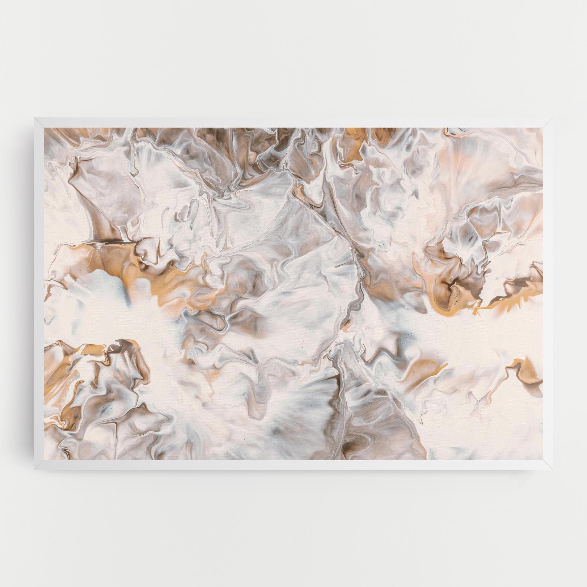 Leinwandbild White Gold Abstract mockup 0