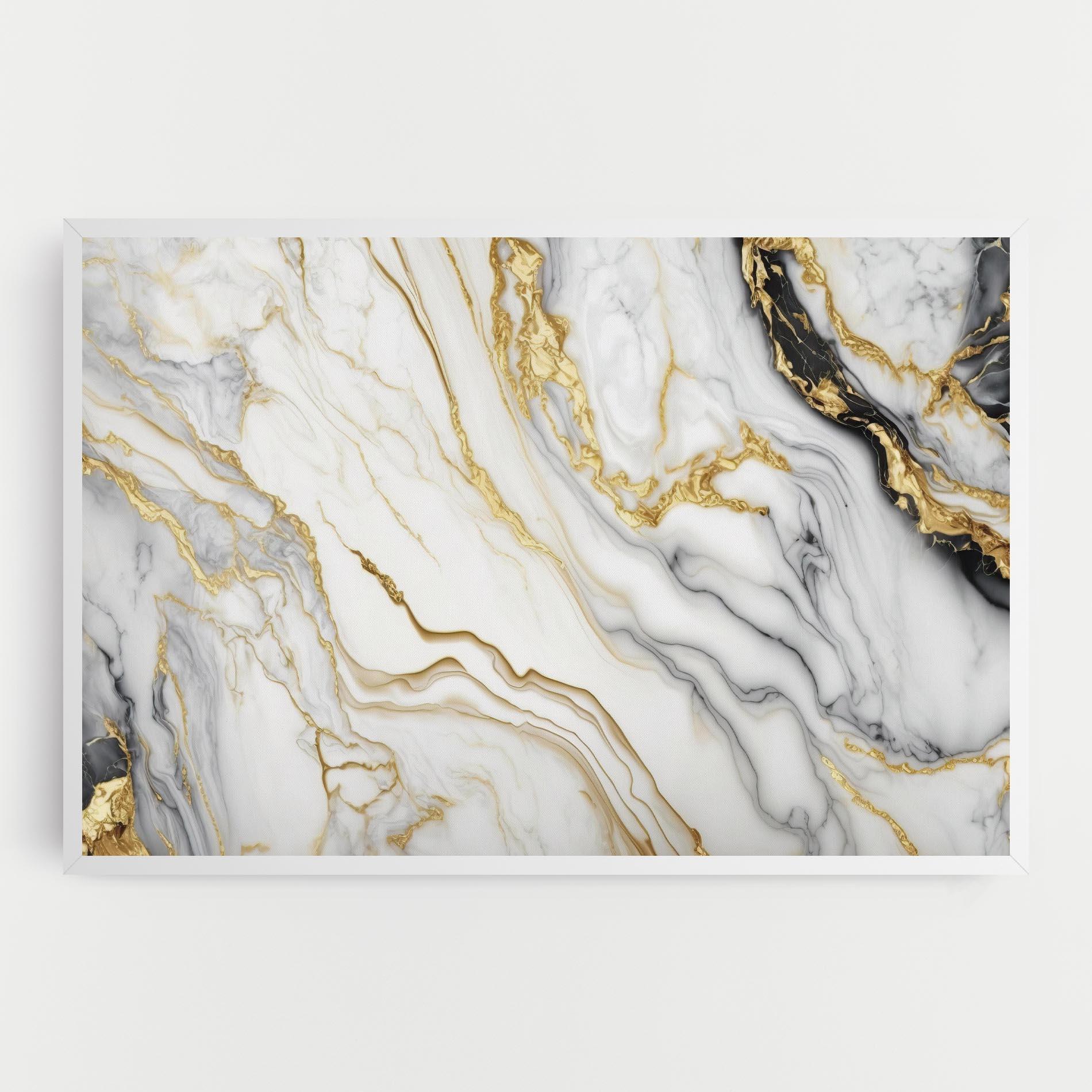 Leinwandbild White Golden Marble mockup 0
