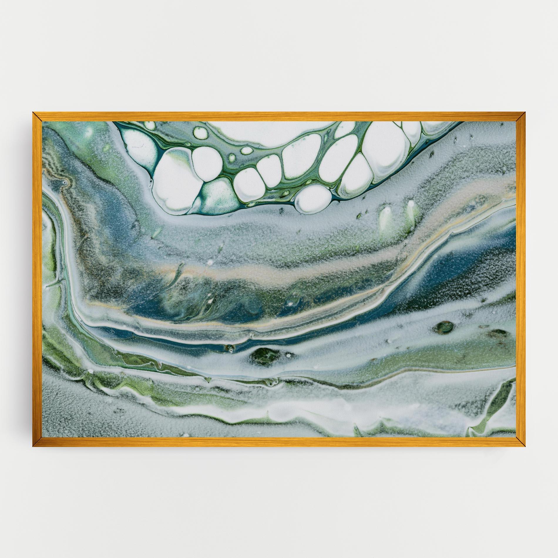 Leinwandbild Dark Green Liquid mockup 0