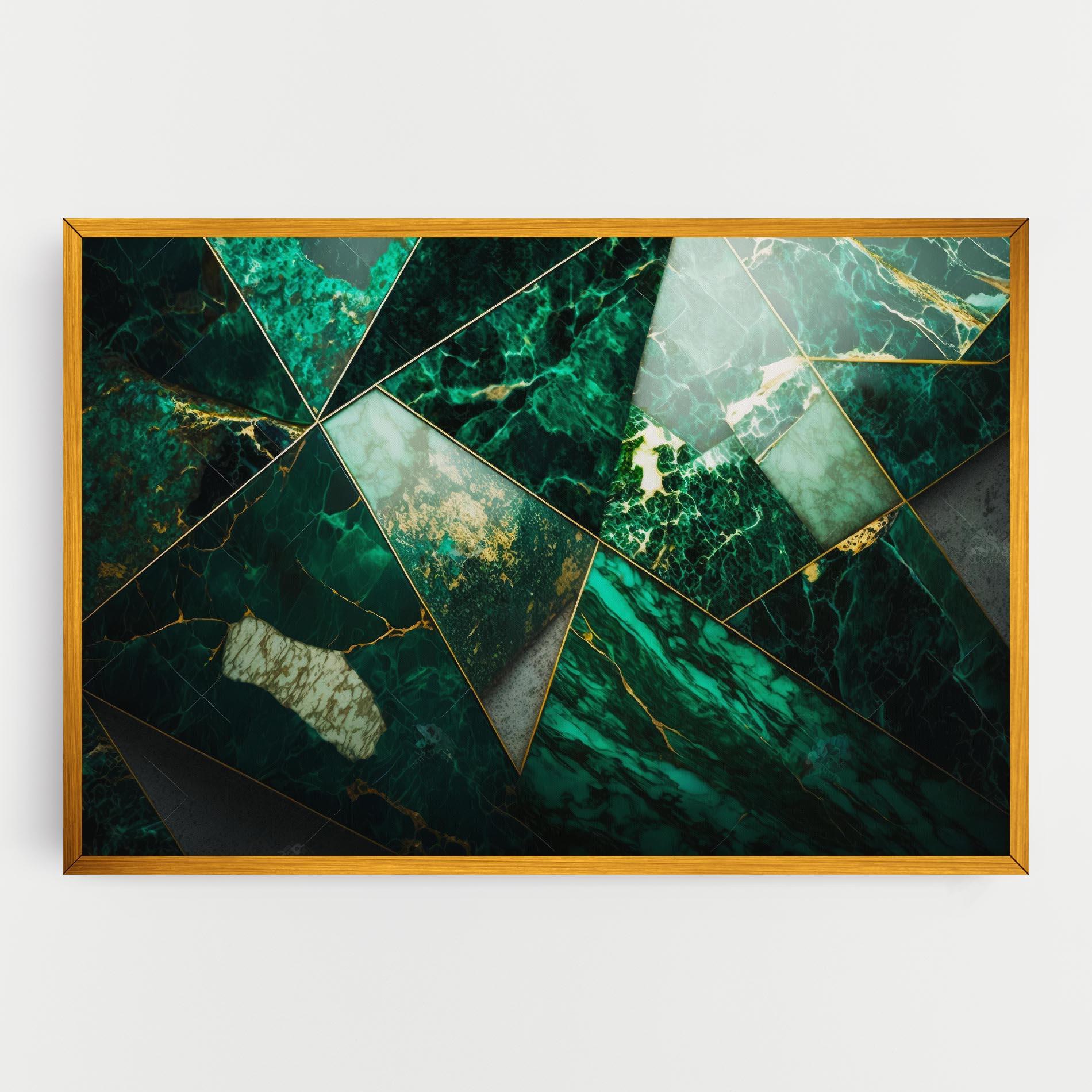 Leinwandbild Green Marble mockup 0