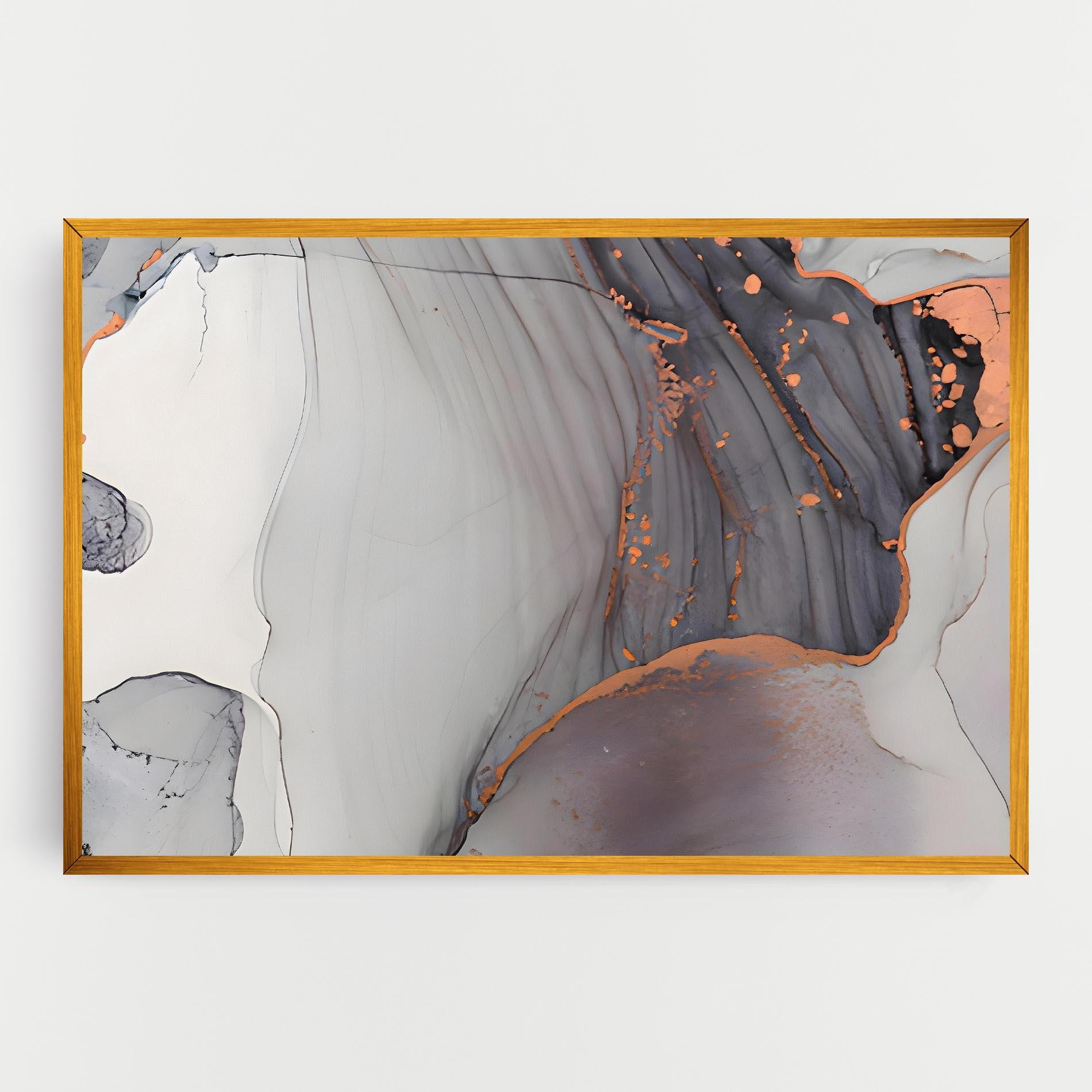 Leinwandbild Grey Pink Liquid Marble mockup 0