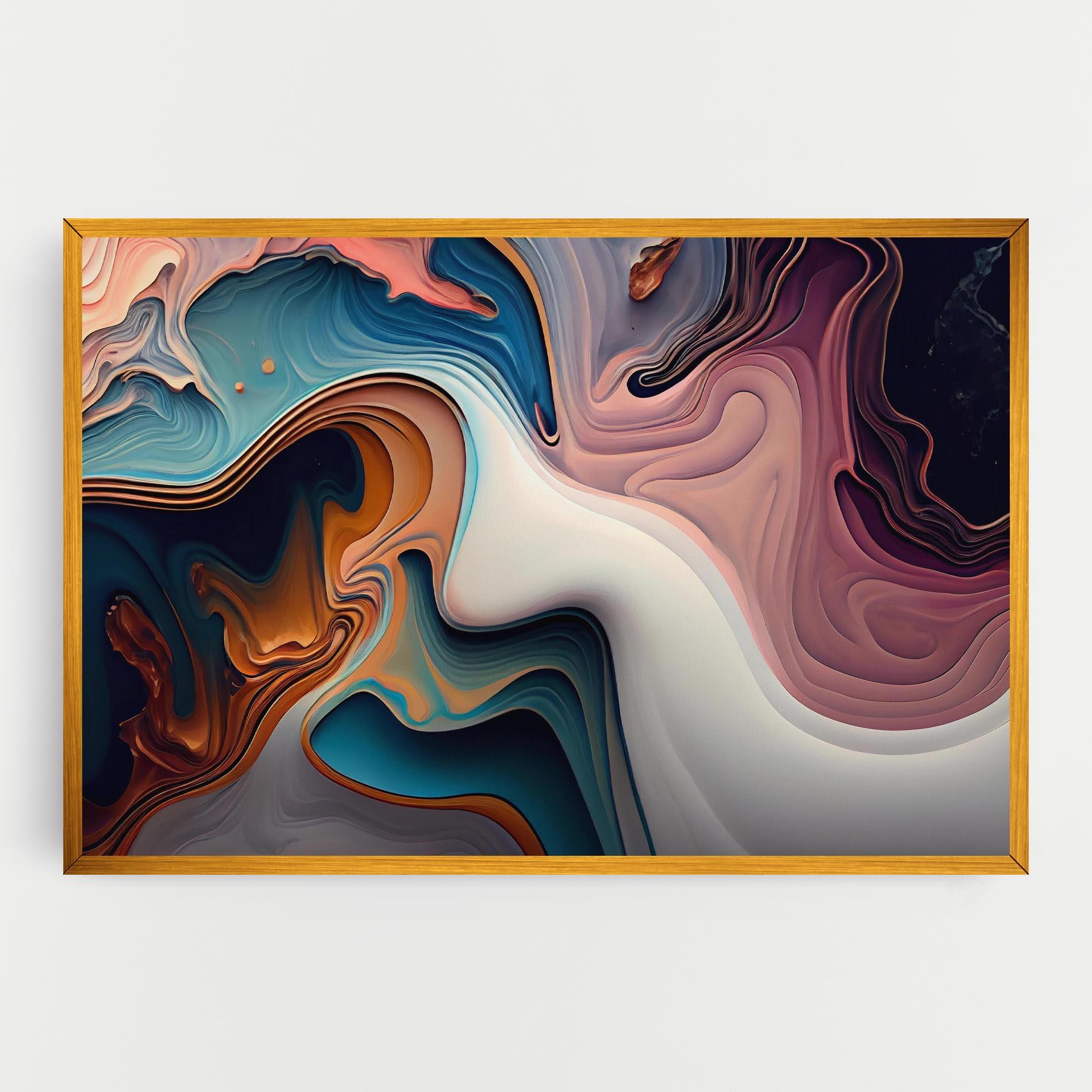 Leinwandbild Mixed Colors Marble mockup 0