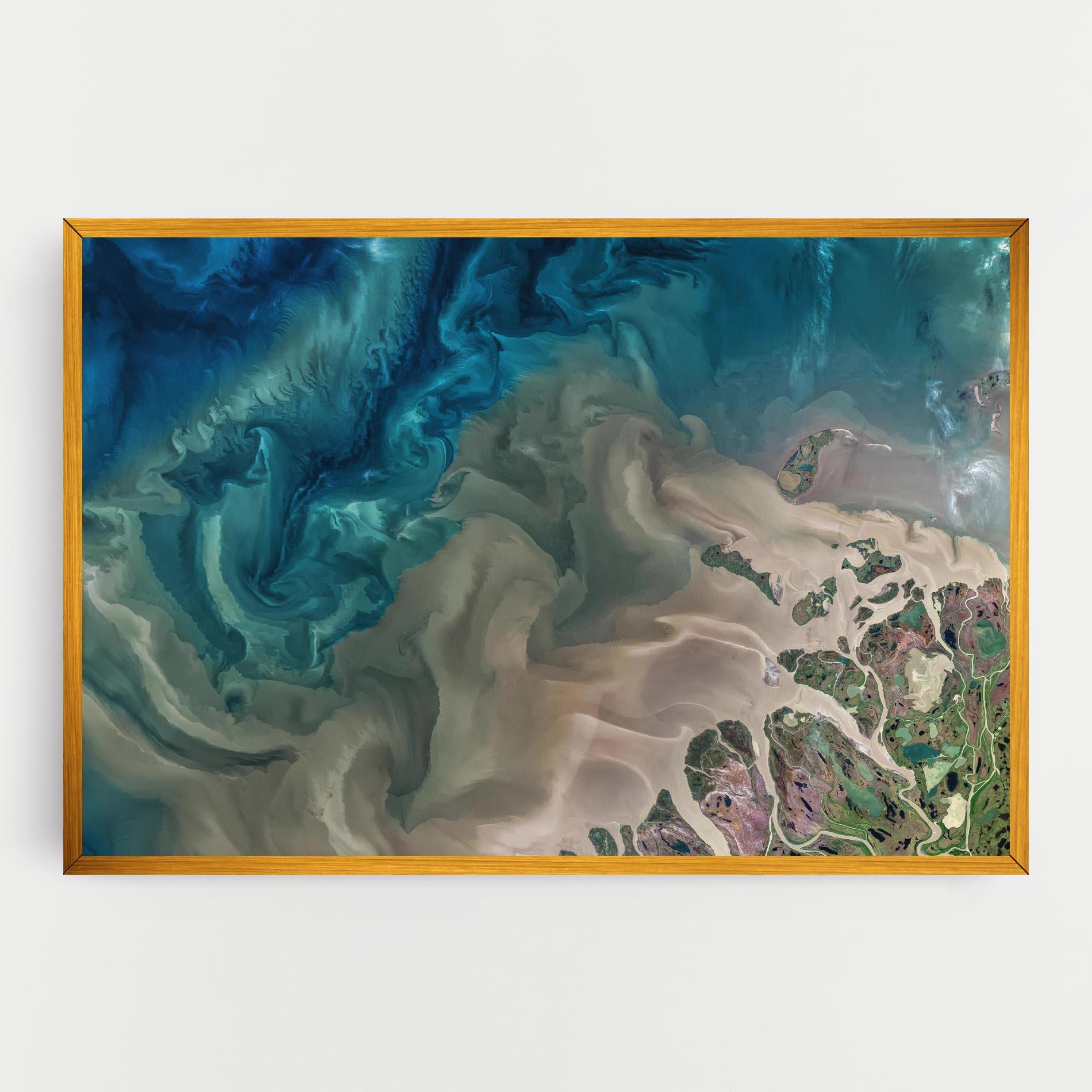 Leinwandbild Ocean Blue Marble mockup 0