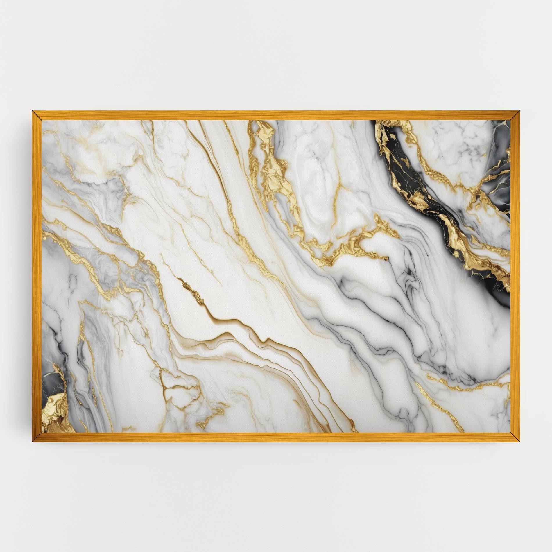 Leinwandbild White Golden Marble mockup 0