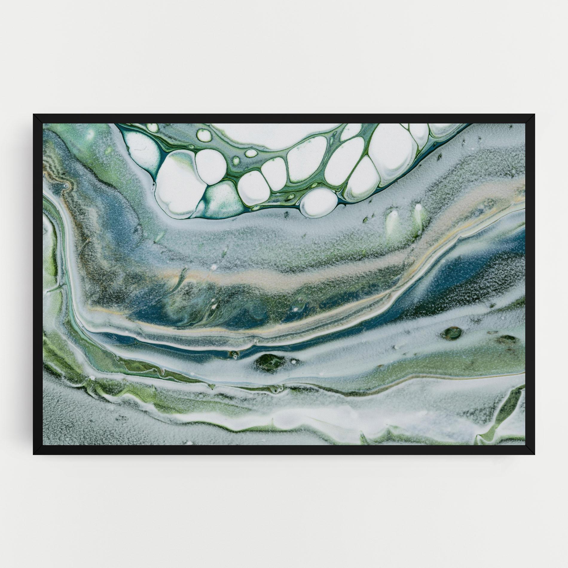 Leinwandbild Dark Green Liquid mockup 0
