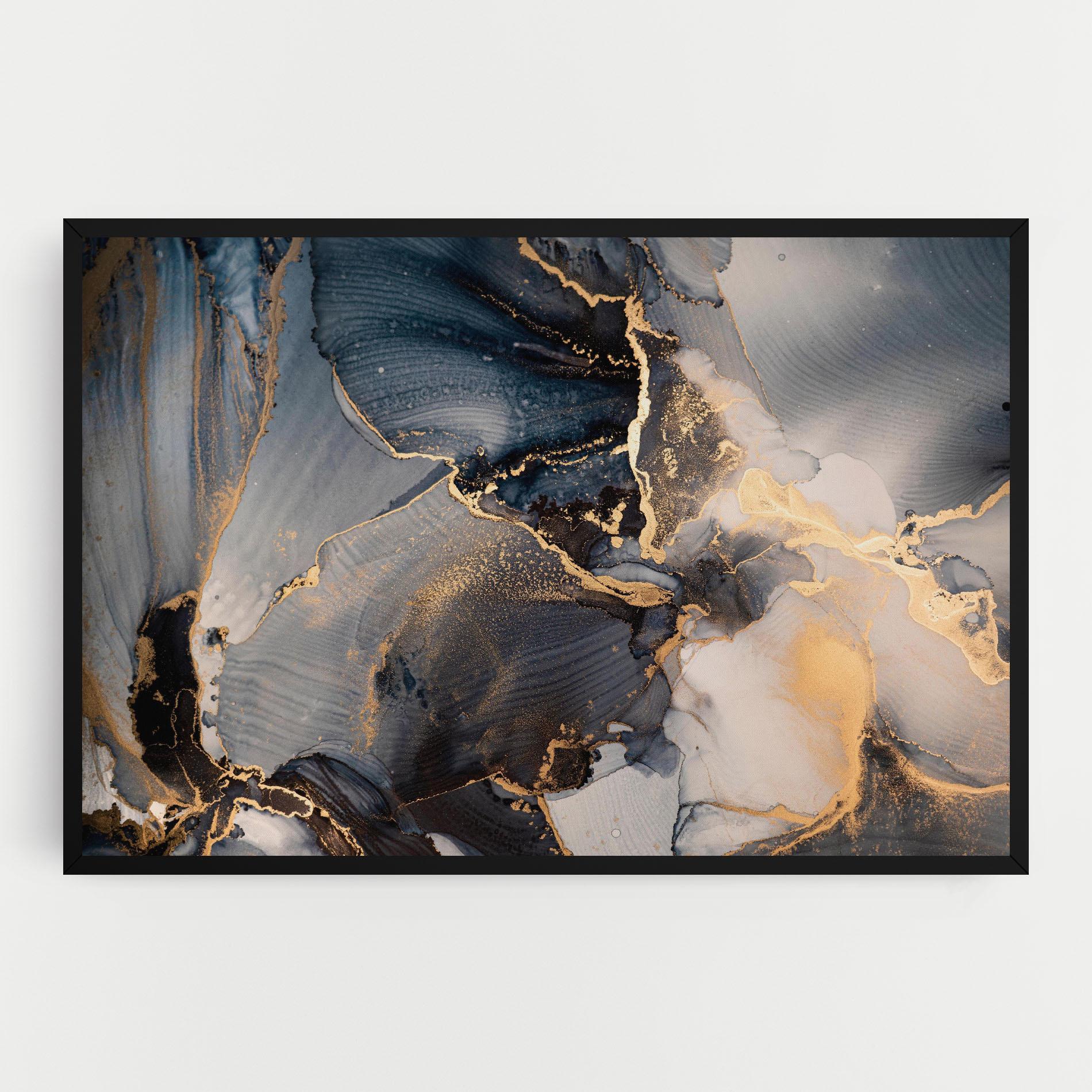 Leinwandbild Golden Abstract Marble mockup 0